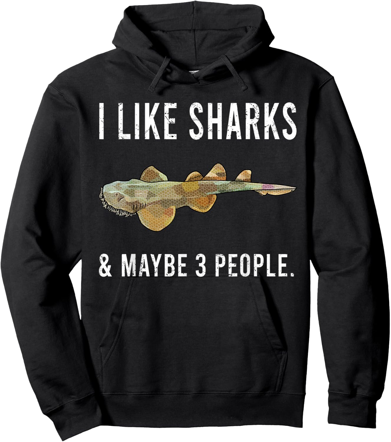 Funny I Like Tasselled Wobbegong And Maybe 3 People Hoodie - Hoodie | Black