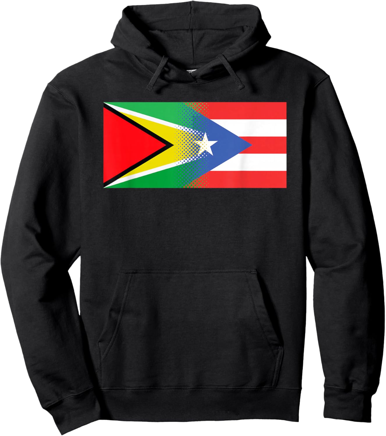 Guyanese Puerto Rican Flag Guyana Puerto Rico Hoodie - Hoodie | Black