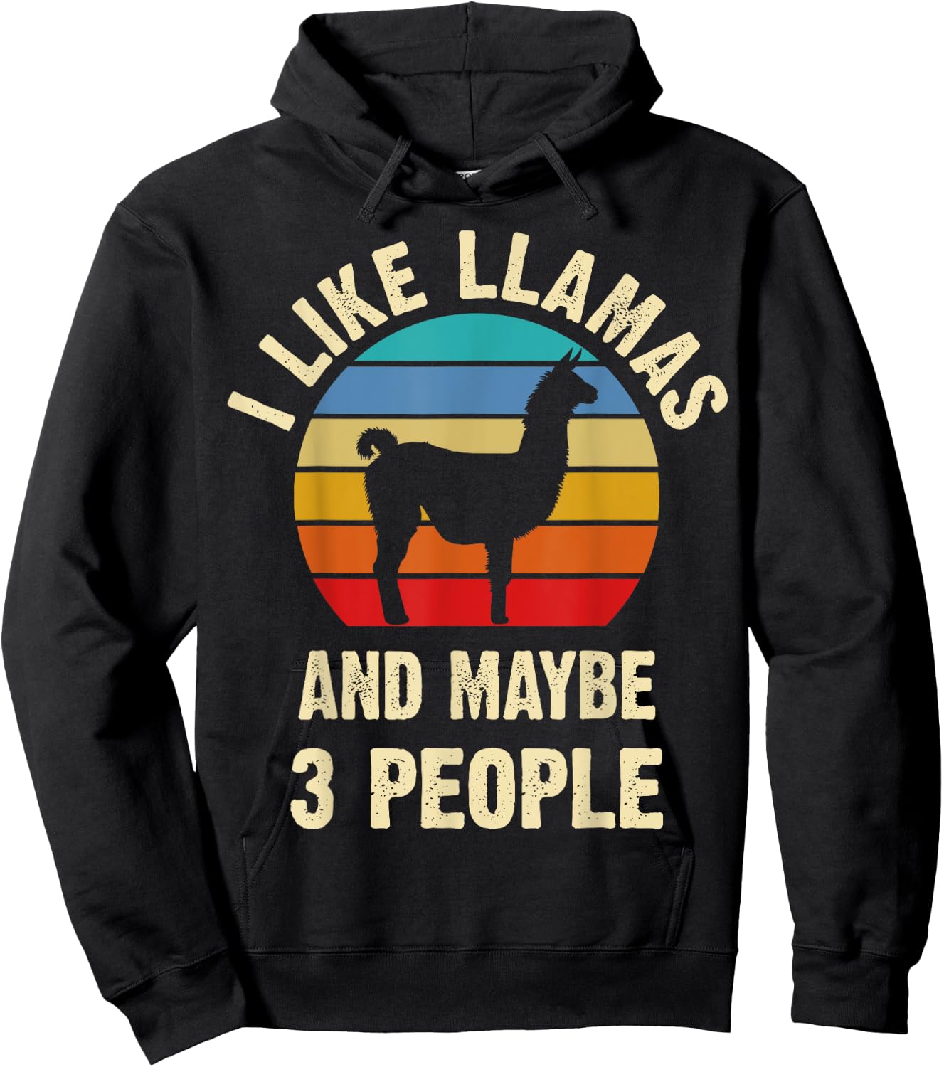 I like Llamas and maybe 3 people funny vintage theme Bird Hoodie - Hoodie | Black