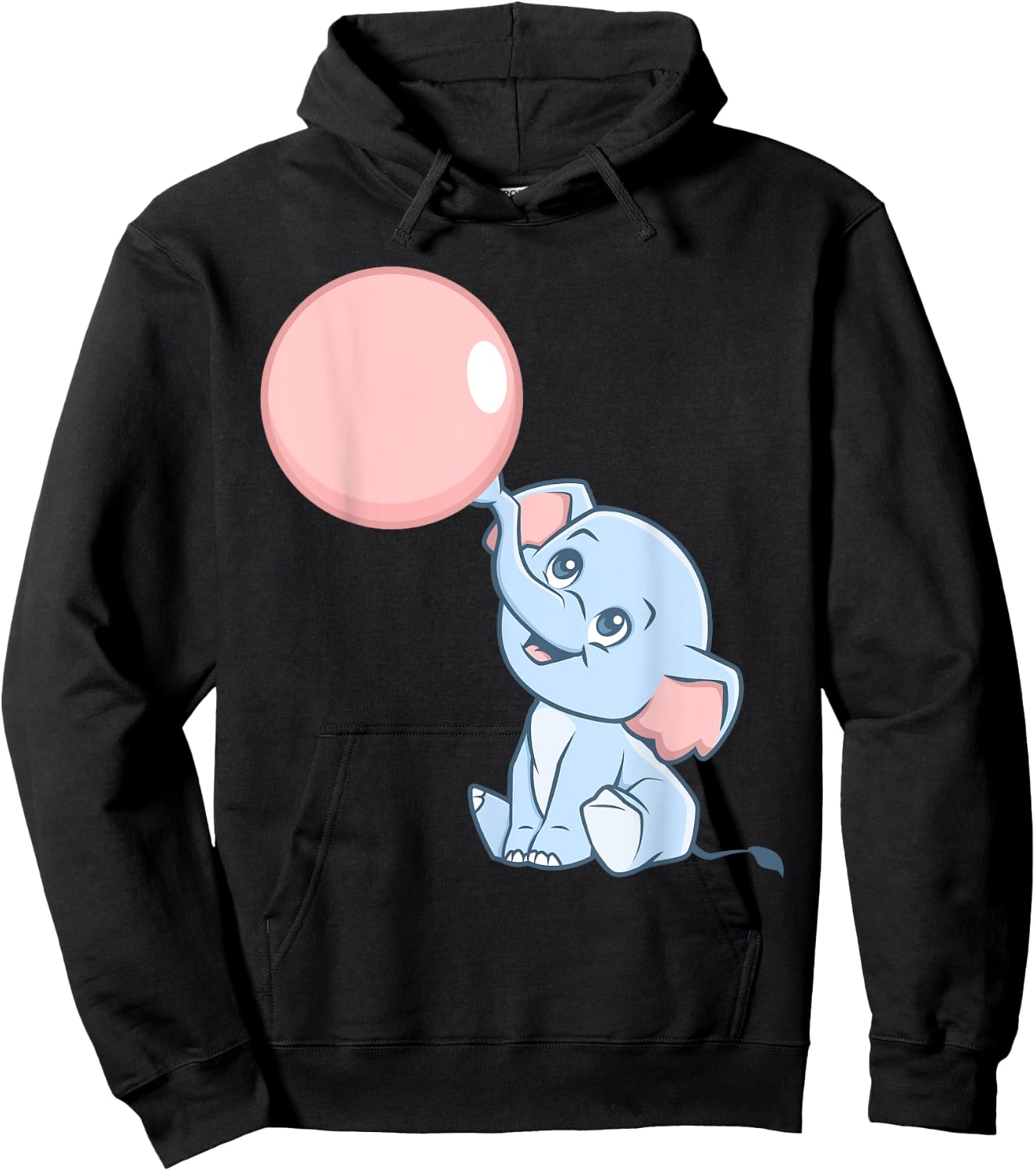 Baby Elephant Pink Bubblegum Baby Shower Gender Reveal Party Hoodie - Hoodie | Black