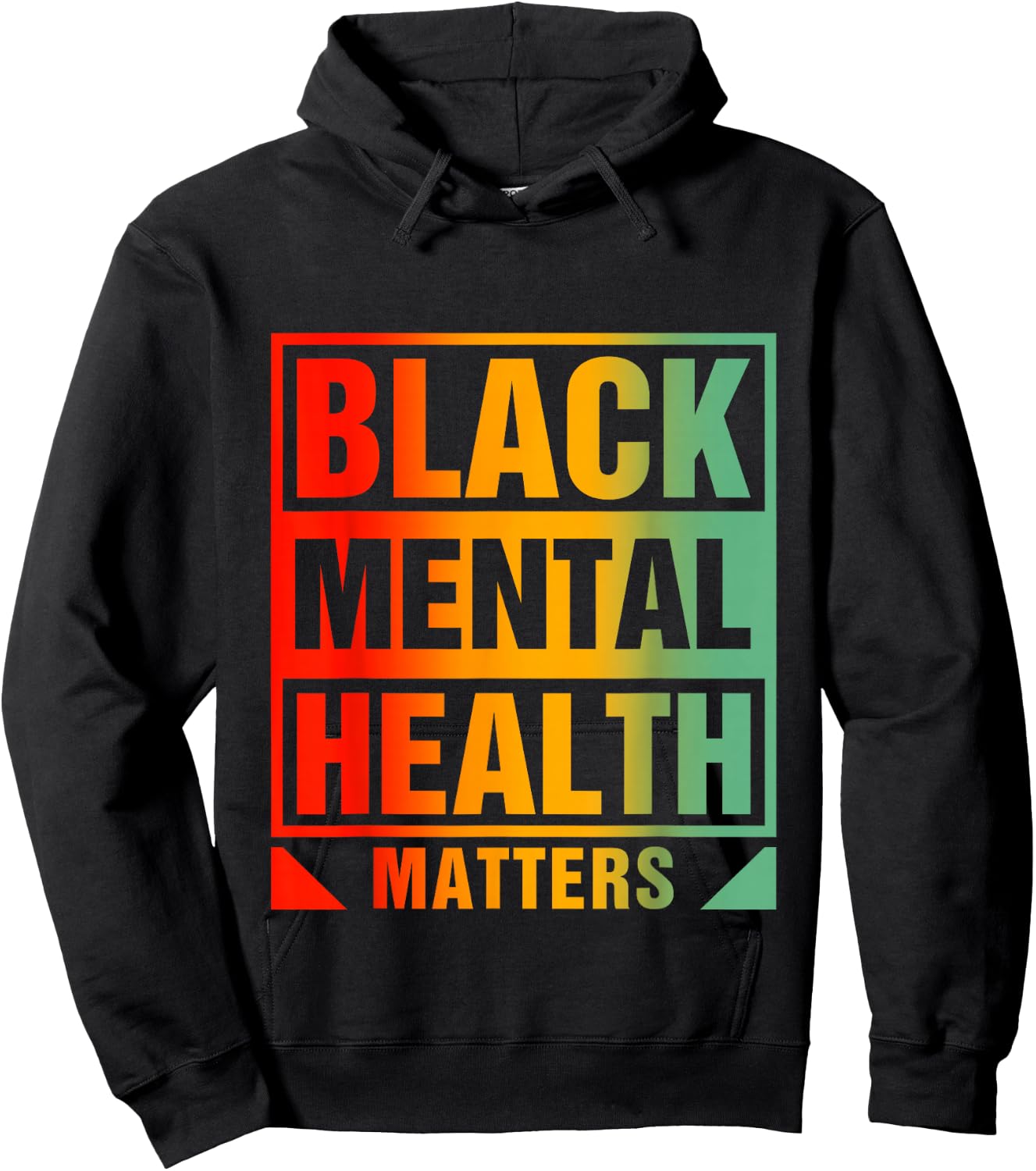 Black Mental Health Matters Human Brain Counselor Therapist Hoodie - Hoodie | Black