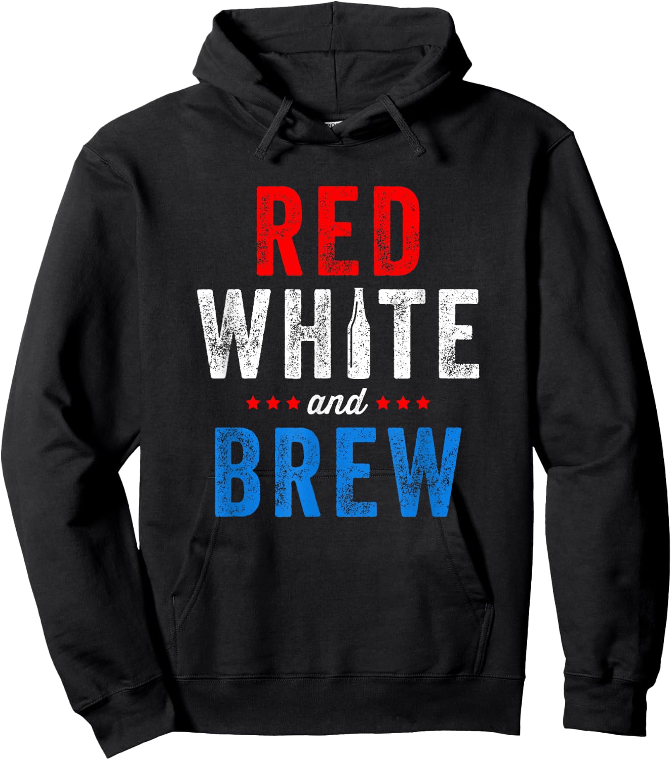 Red White And Brew Fourth Of July Beer Hoodie - Hoodie | Black