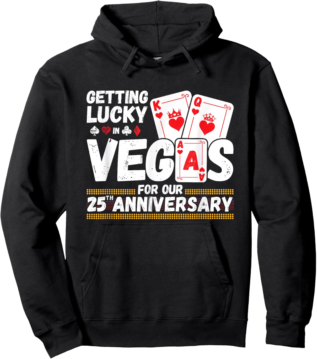 25th Anniversary - Las Vegas 25th Wedding Anniversary Couple Hoodie - Hoodie | Black