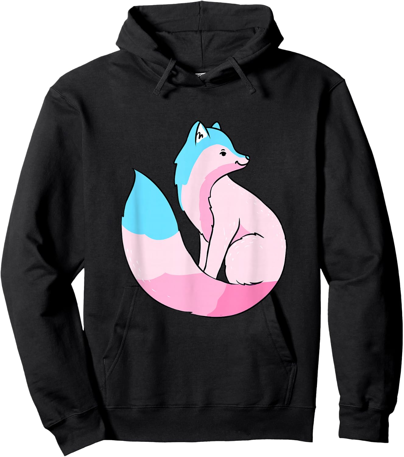 Transfeminine Fox Transfeminine Pride Hoodie - Hoodie | Black