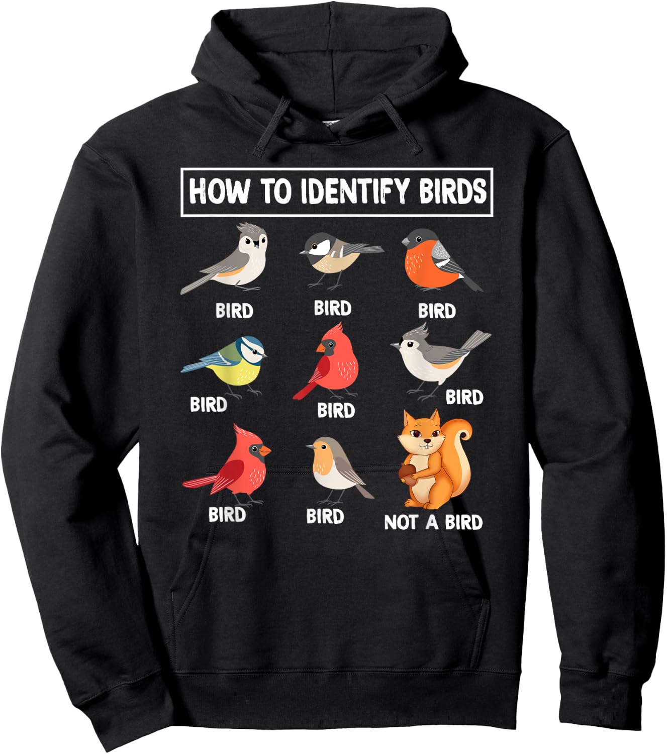 How to Identify Birds Birdwatcher Nature Lovers Funny Bird Hoodie - Hoodie | Black