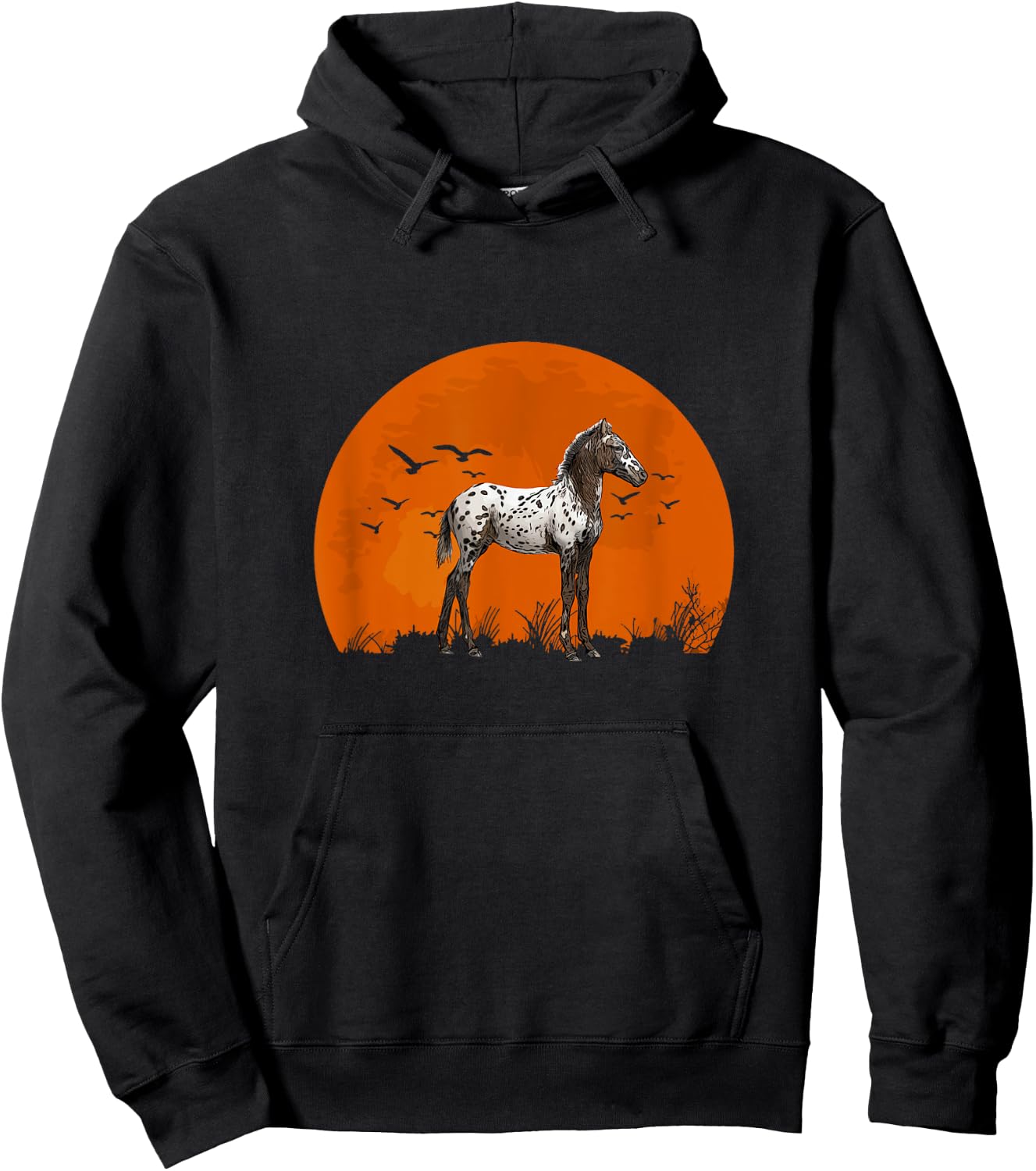 Appaloosa Retro Appaloosa Horse Riding Hoodie - Hoodie | Black