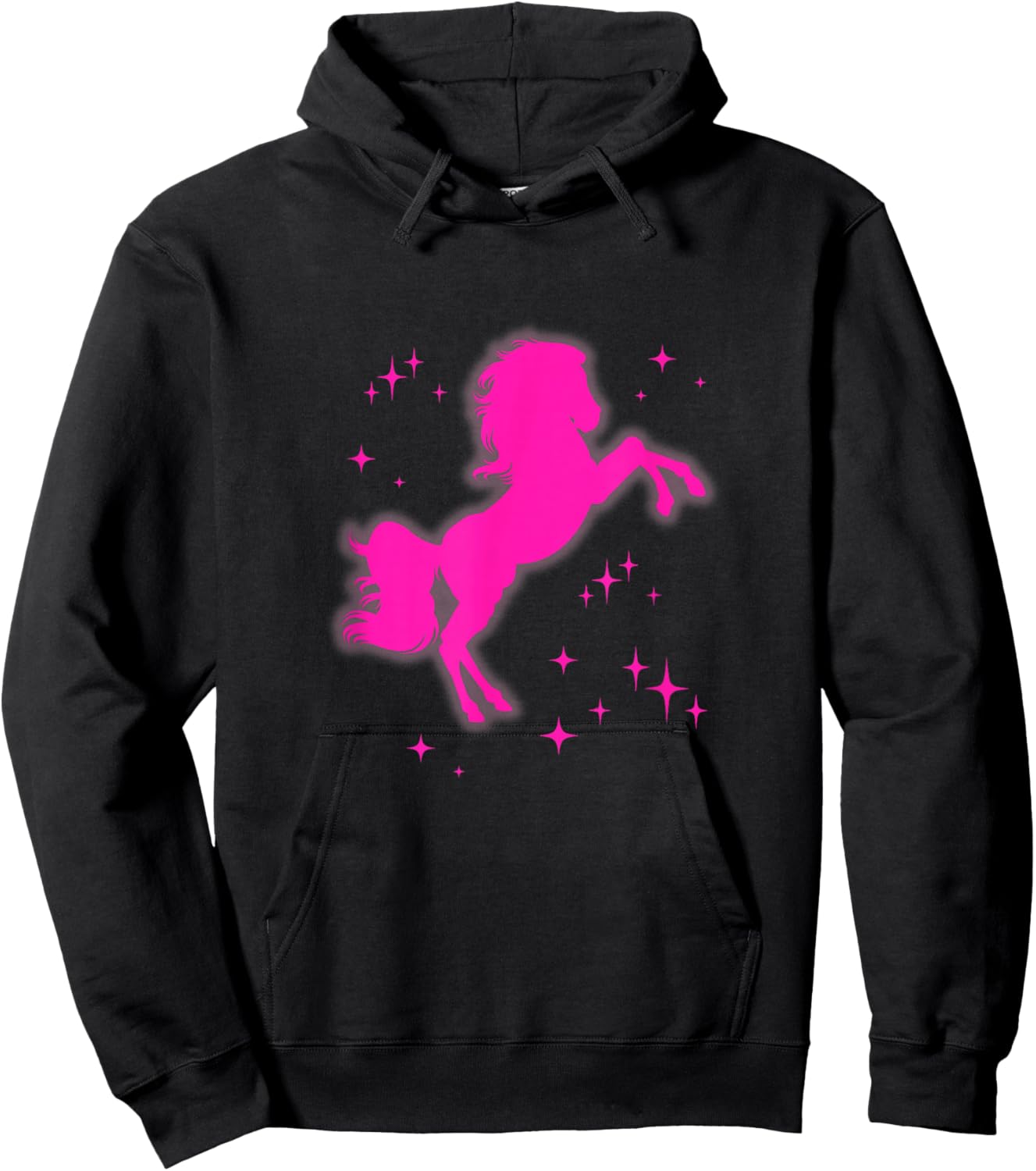 Pony and Heels Lover Pink Girls Clubs Disco Birthday Cowgirl Hoodie - Hoodie | Black