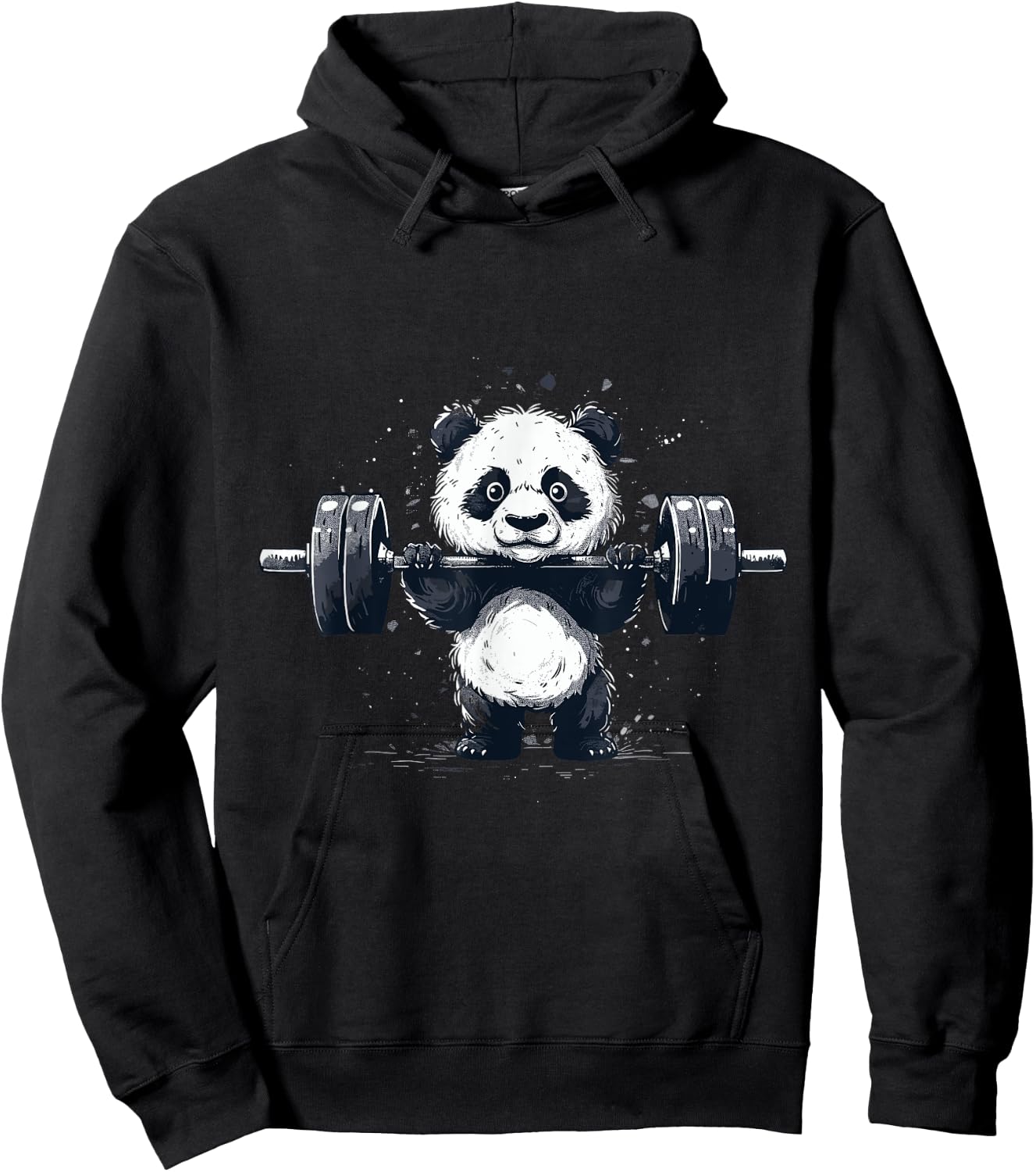 Panda Bear Gym Workout Training Weightlifting Hoodie - Hoodie | Black
