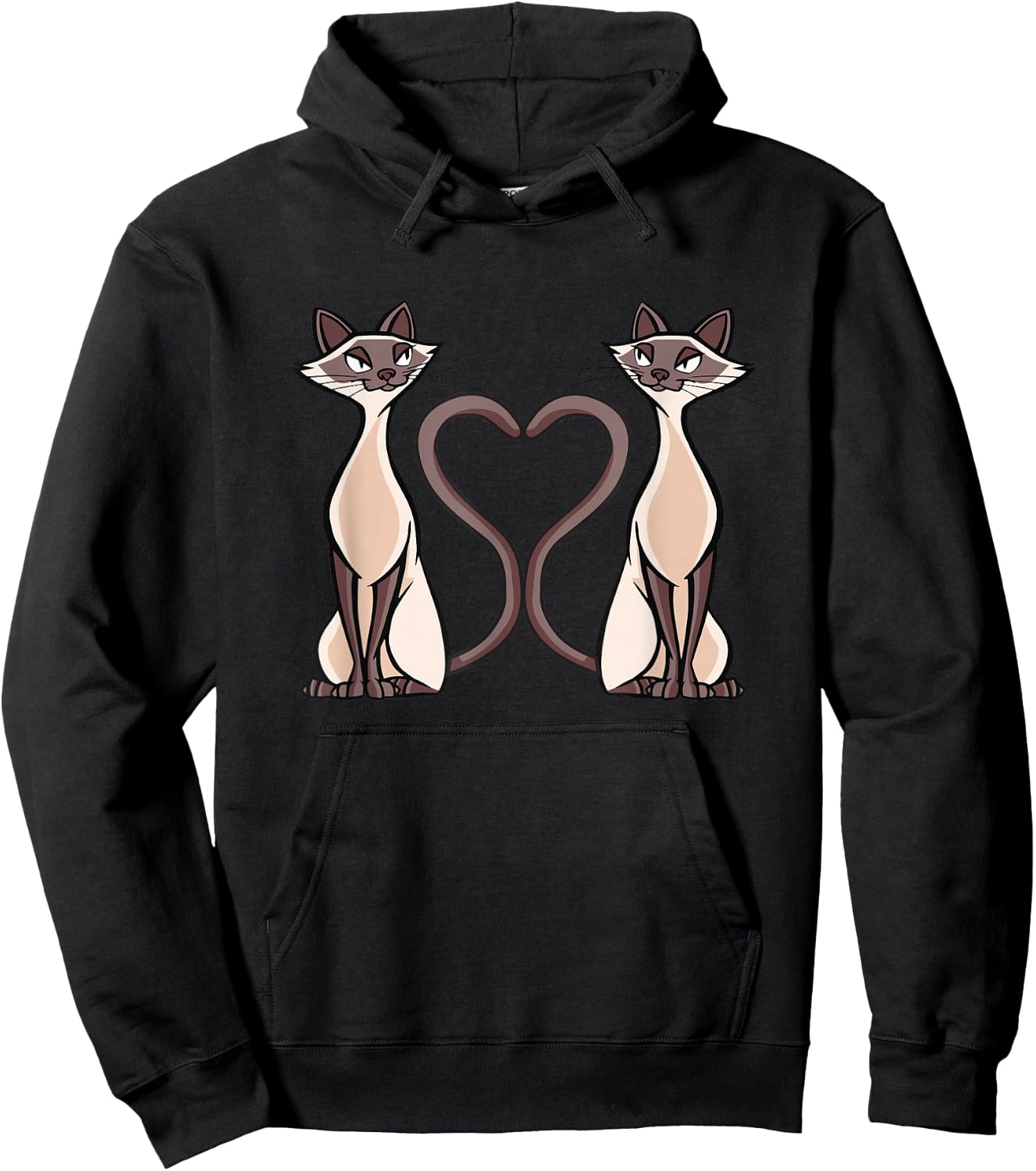 Twin Cats for Siamese Cat Owners Hoodie - Hoodie | Black
