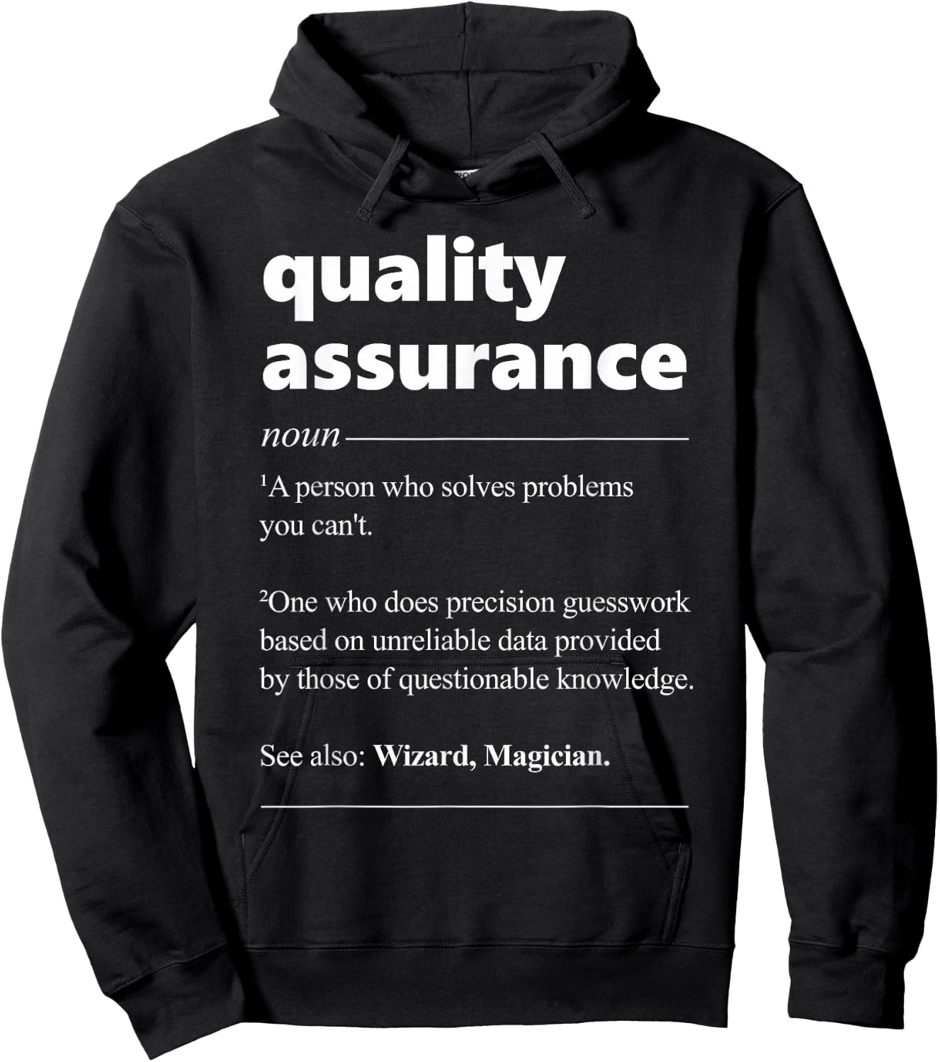 Quality Assurance Definition QA Manager Engineer Hoodie - Hoodie | Black