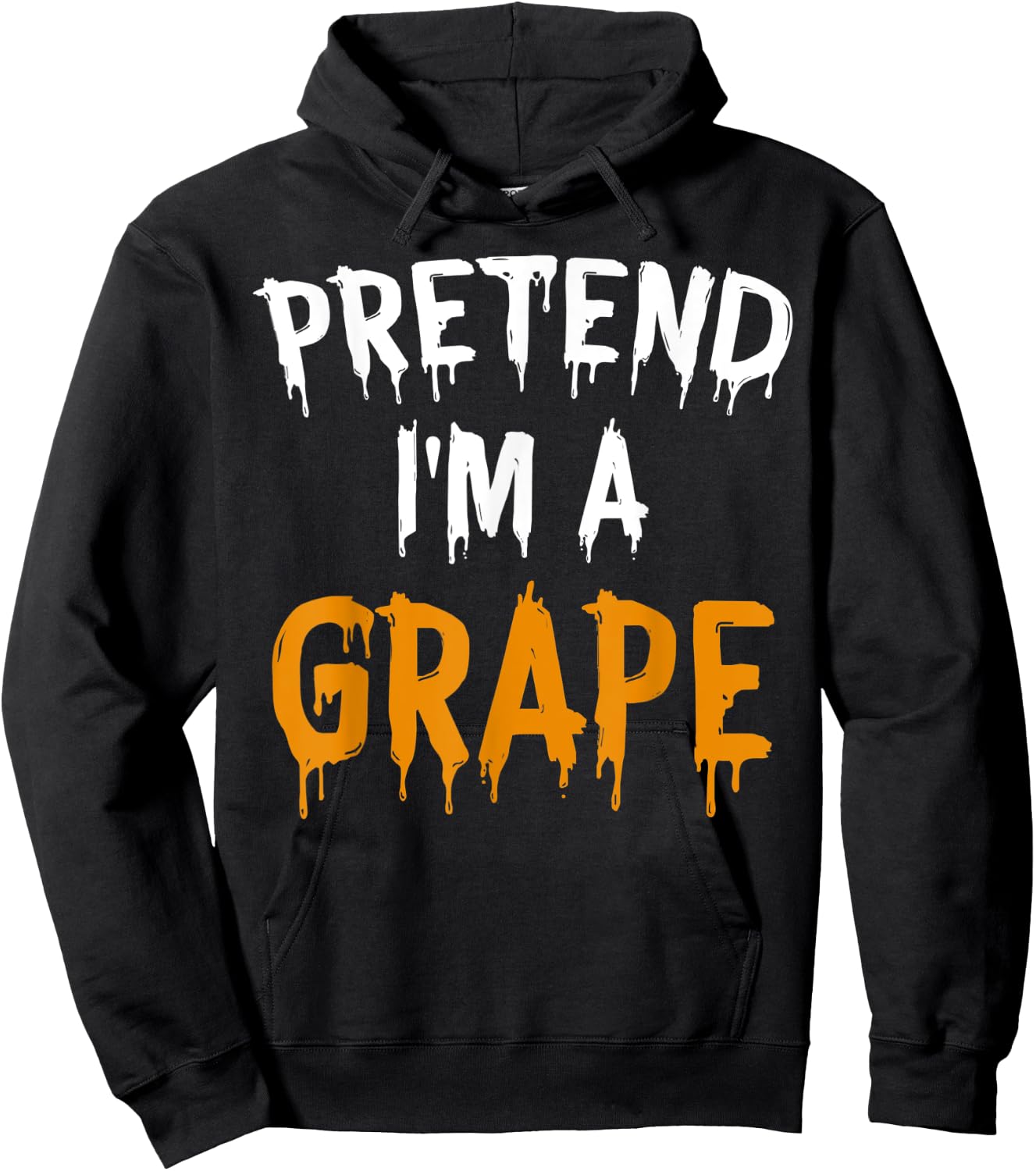 Funny Lazy Halloween Costume Shirt Pretend I'm a Grape Hoodie - Hoodie | Black