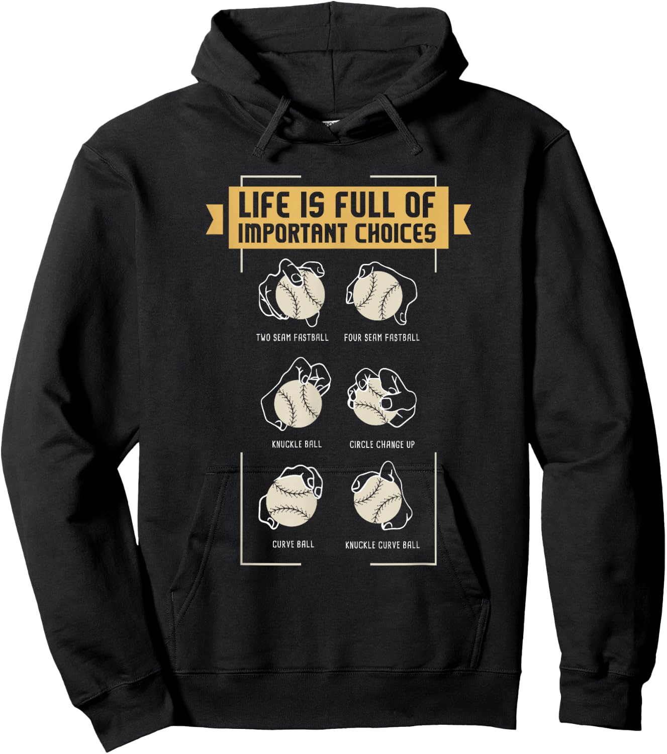 Baseball Pitches Life Choices Pitcher Player I Baseball Hoodie - Hoodie | Black