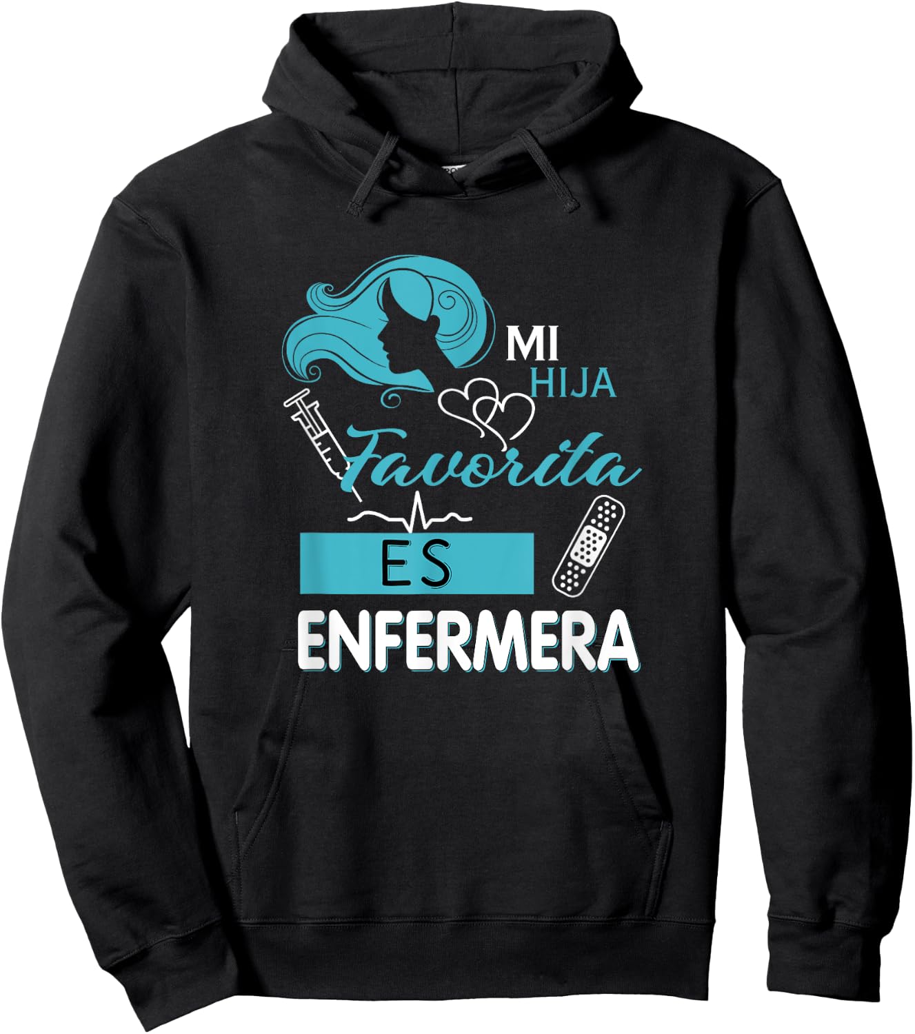 Camisa Mi Hija Favorita es Enfermera para Mama y Papa Hoodie - Hoodie | Black