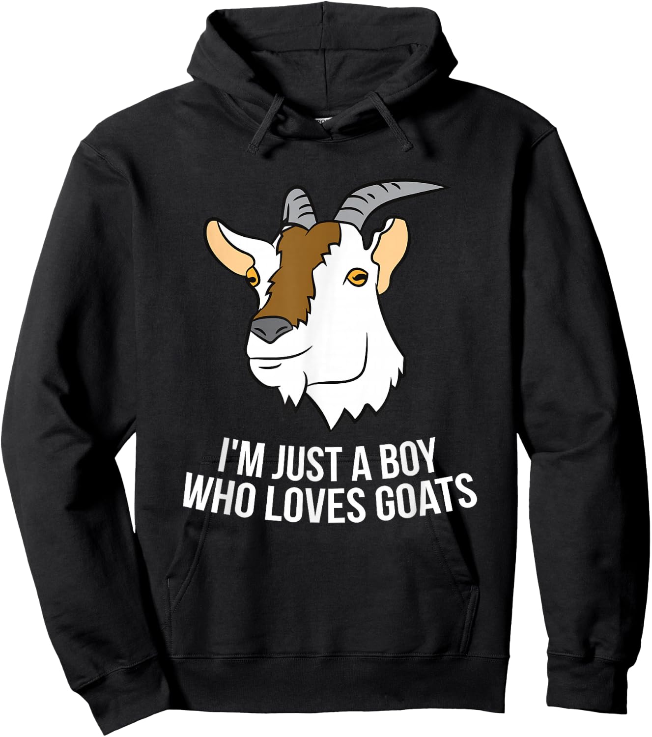 I'm Just A Boy Who Loves Goats Cute Goat Farmer Hoodie - Hoodie | Black