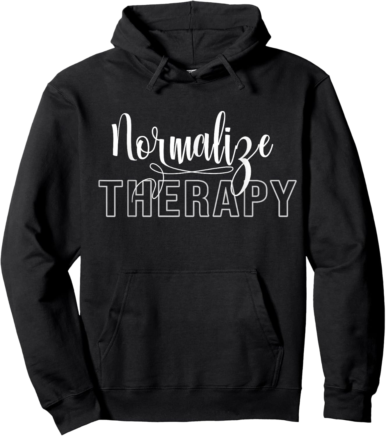 Normalize Therapy Statement Support Mental Health Matters Hoodie - Hoodie | Black