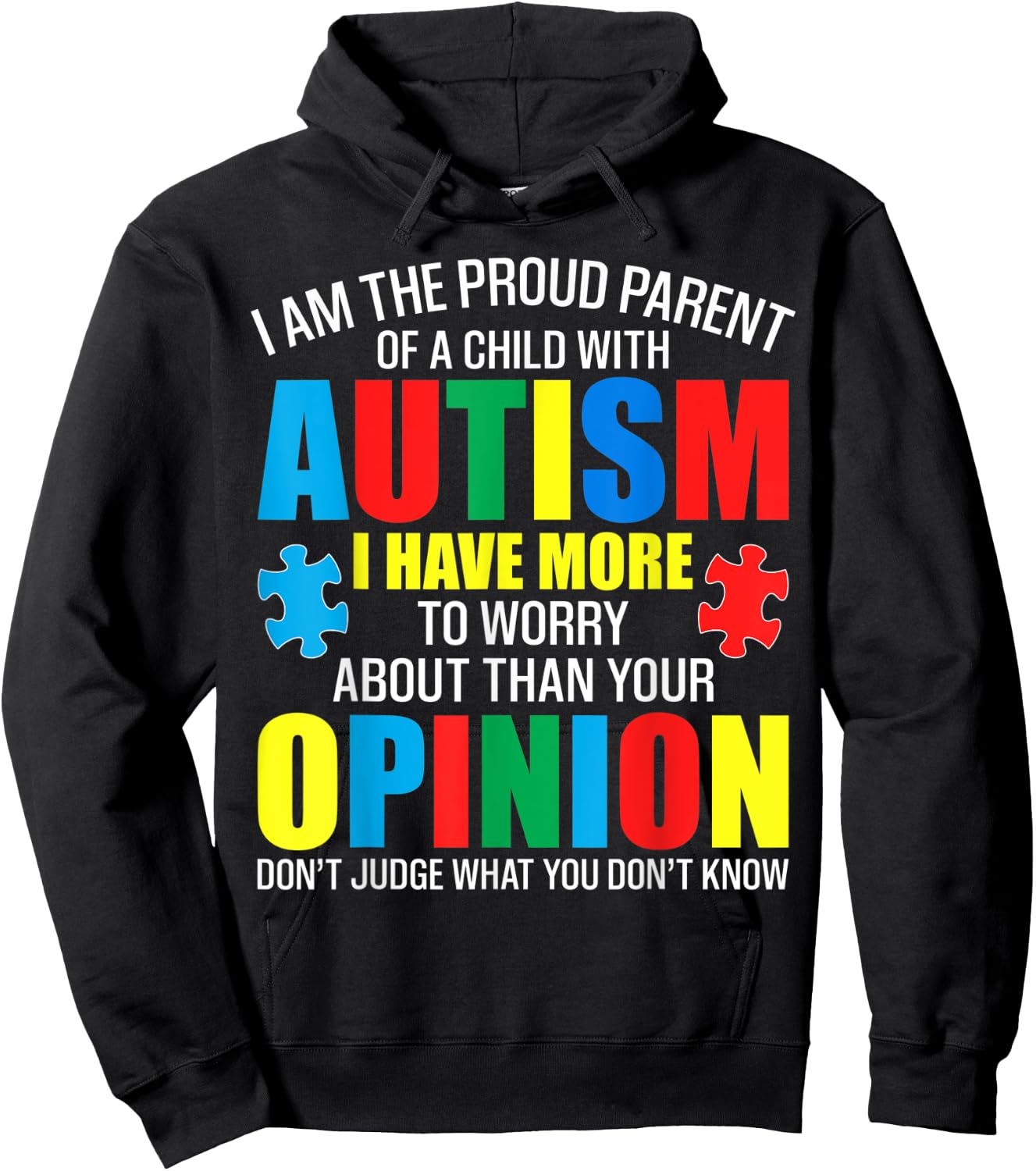 I Am The Proud Parent Of A Child With Autism shirt Hoodie - Hoodie | Black