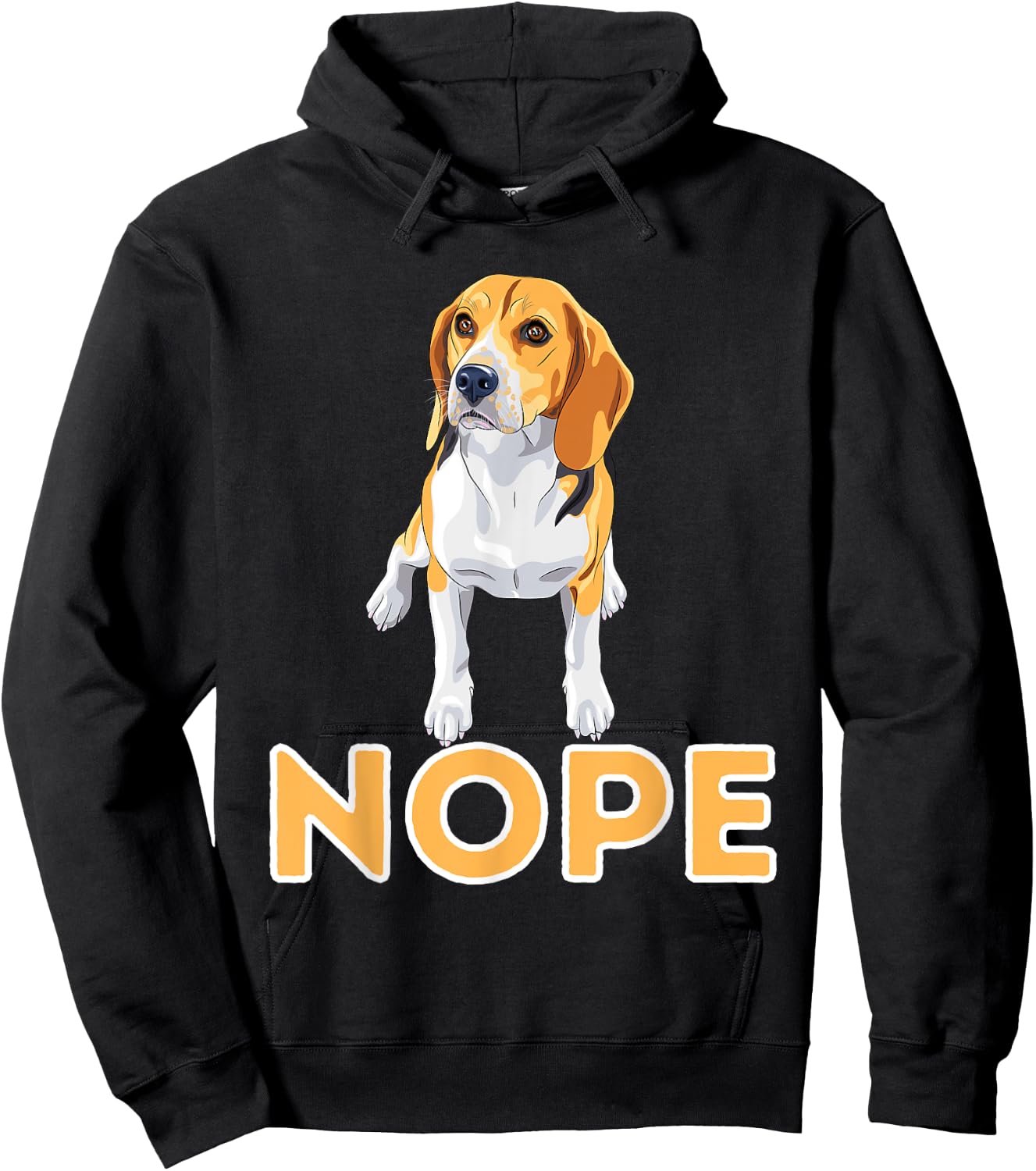 Nope Lazy Beagle - Funny Beagle Dog Lover Pet Owner Men Women Girls Kids Hoodie - Hoodie | Black