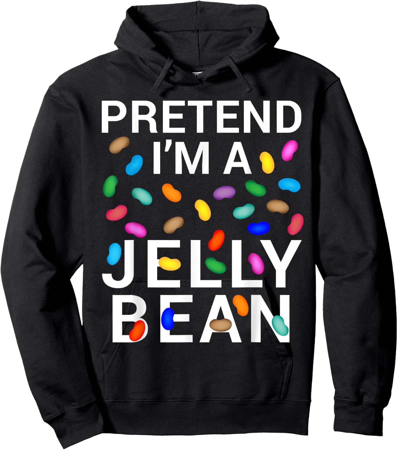 Pretend I'm Jelly Bean Halloween Candy Costume Hoodie - Hoodie | Black