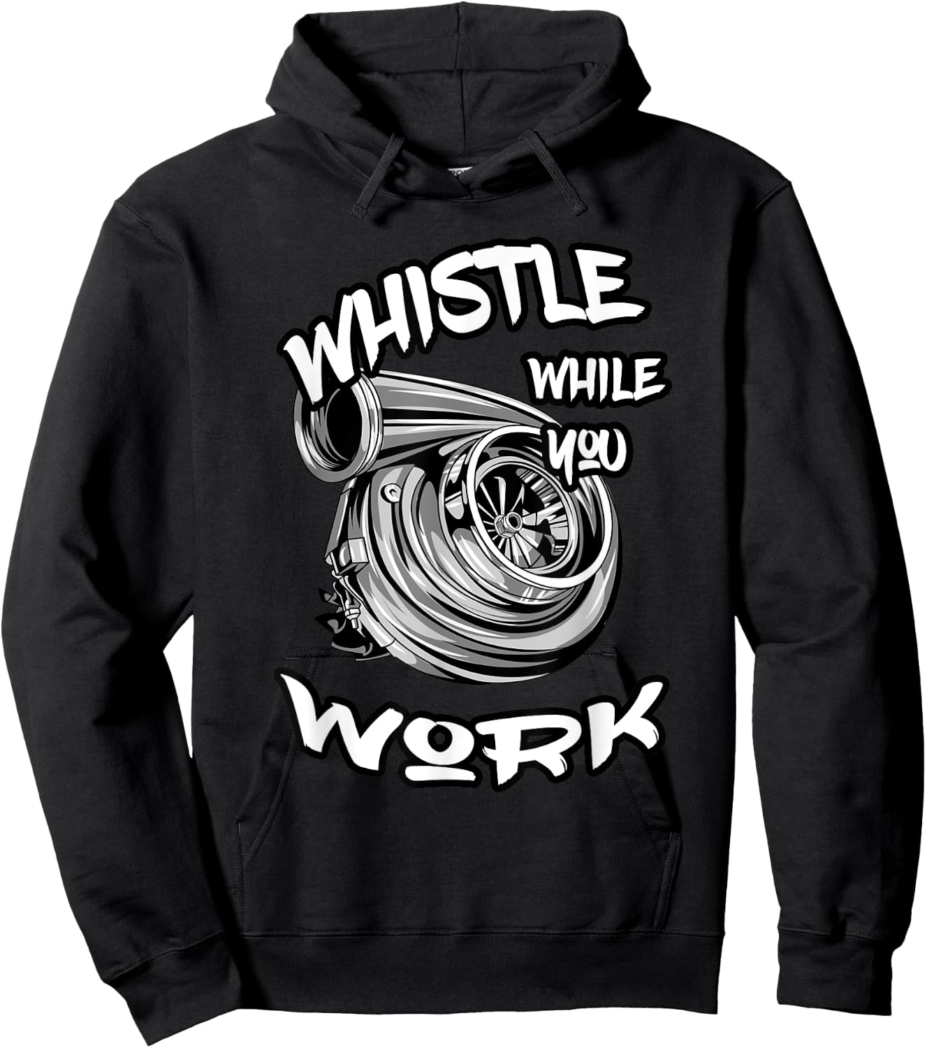 Whistle While You Work, Trucker Mechanic Biker Hoodie - Hoodie | Black