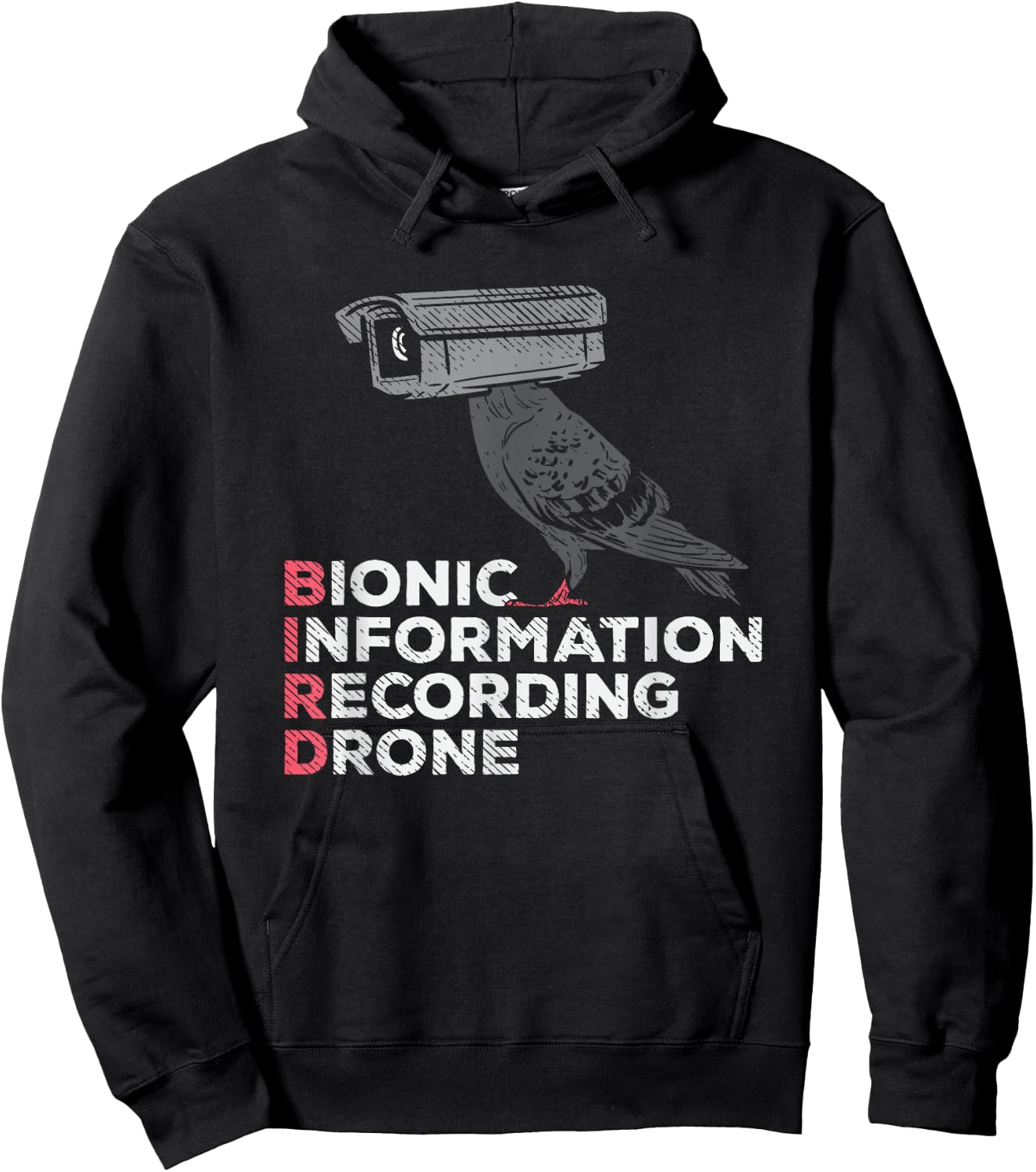 Funny Conspiracy Theories Pigeons are not real, conspiracy theory , Black, Small, Short Sleeve, Classic Fit Hoodie - Hoodie | Black