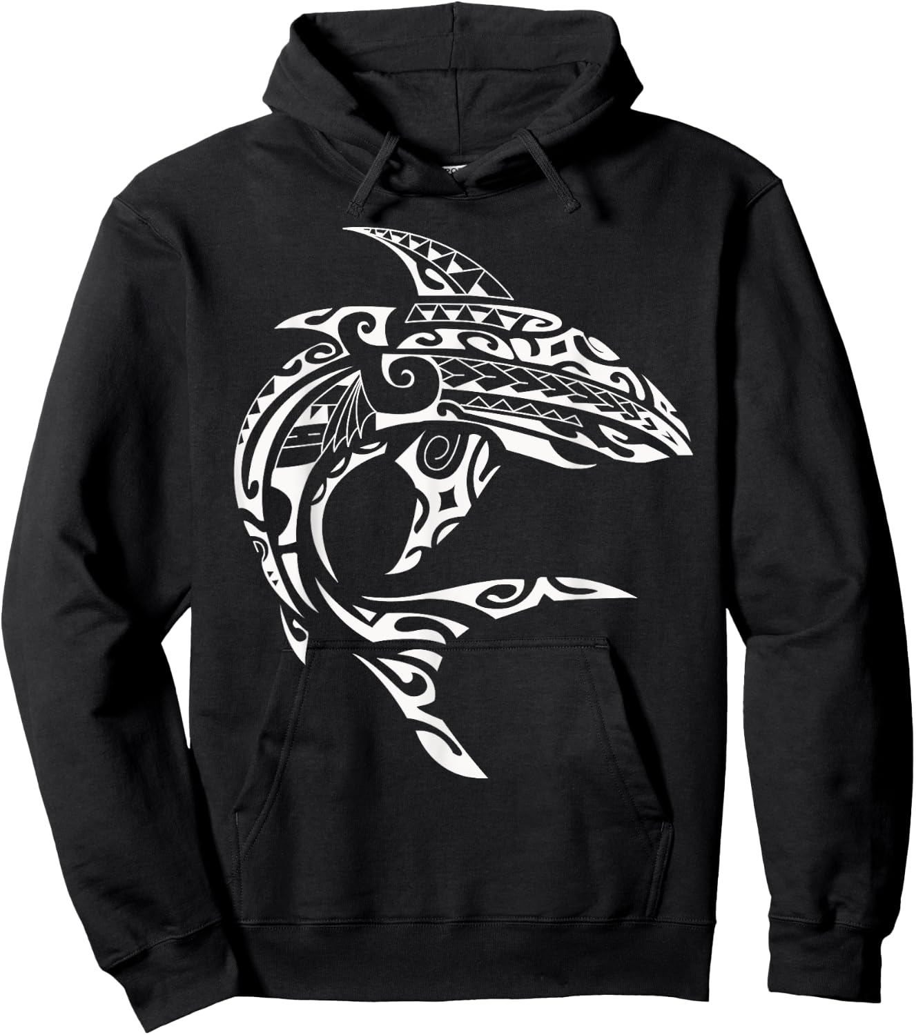 Tribal Hawaiian Maori Shark Hoodie - Hoodie | Black