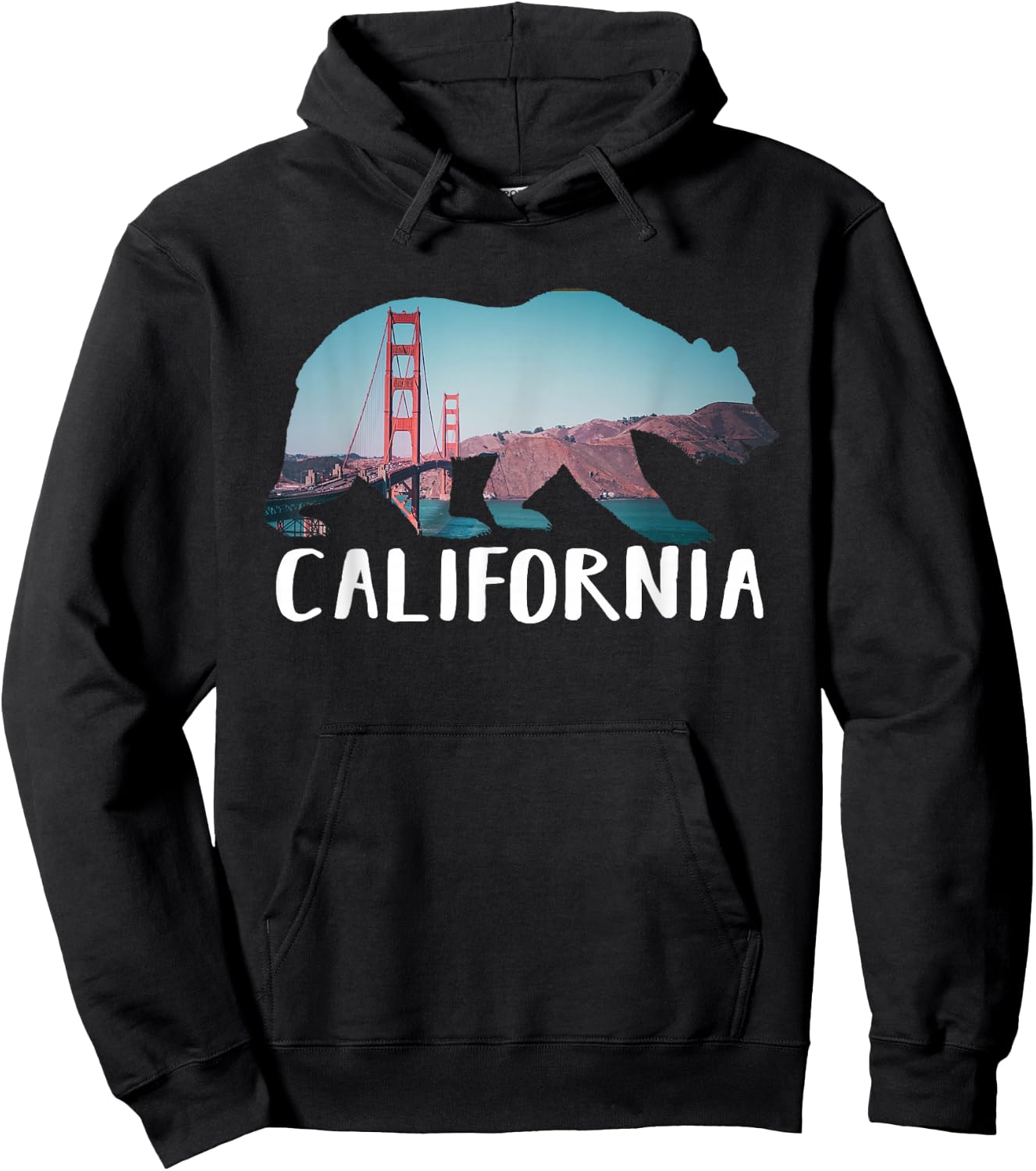 Golden Gate Bridge California Pride Vacation Tourist Gift Hoodie - Hoodie | Black