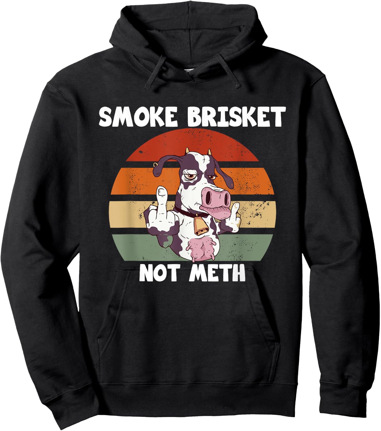 Smoke Brisket Not Meth Funny BBQ Meat Smokers Hoodie - Hoodie | Black