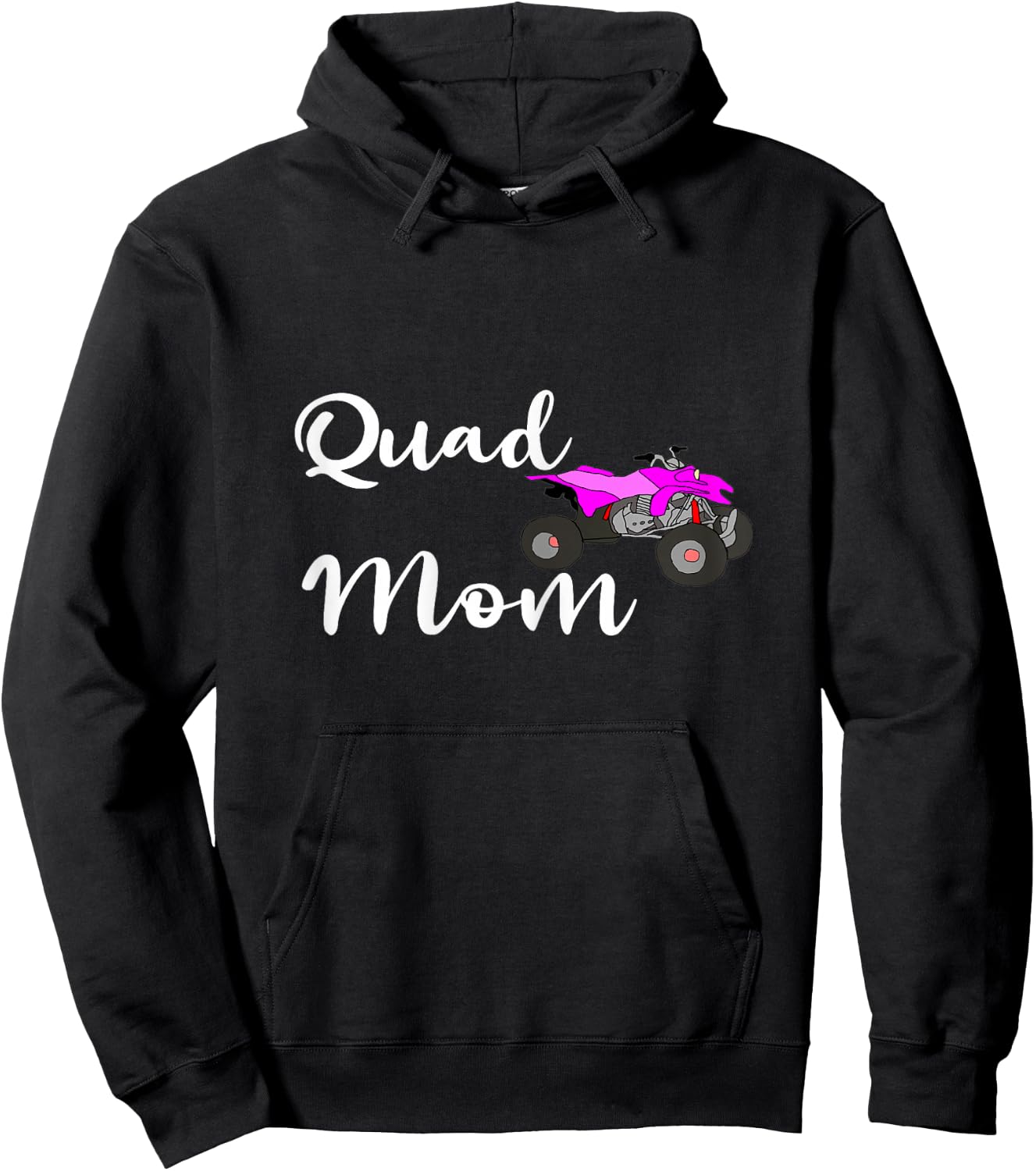 Quad Mom ATV Offroad Biker Mama Four Wheeler Bike Mother Hoodie - Hoodie | Black