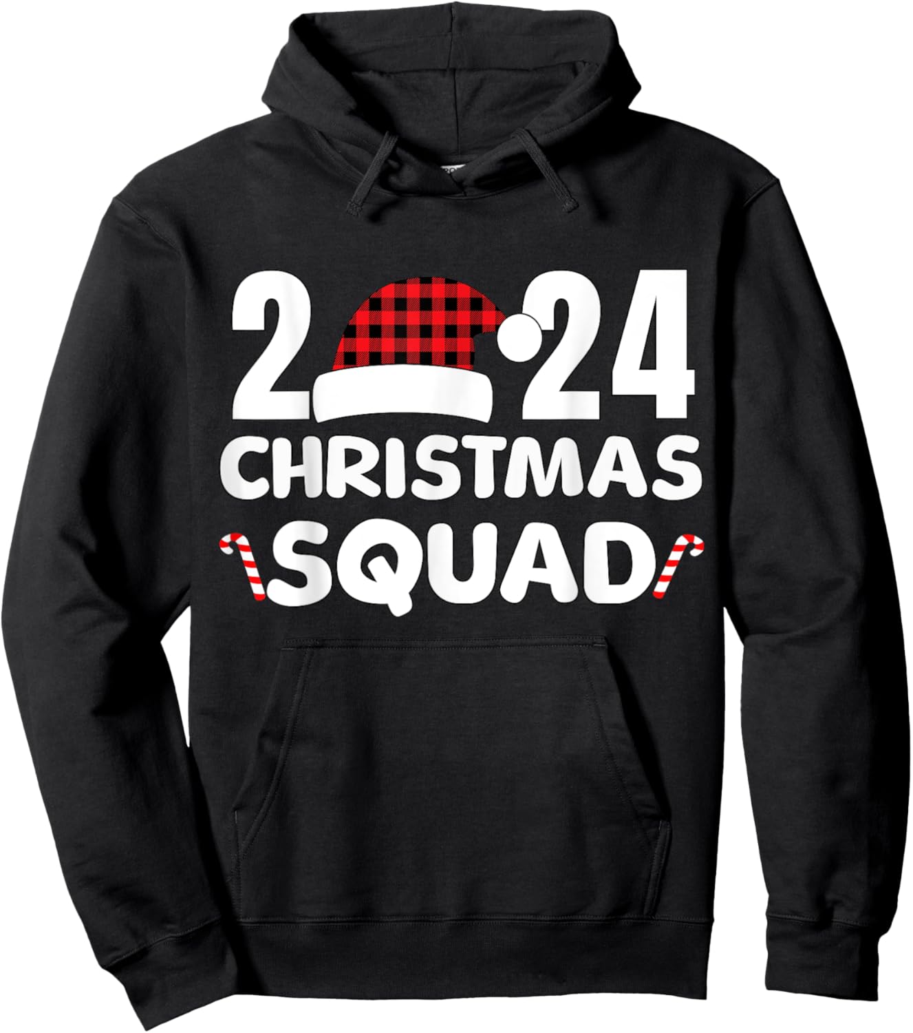 Christmas Squad 2024 Family Group Matching Christmas Xmas Hoodie - Hoodie | Black