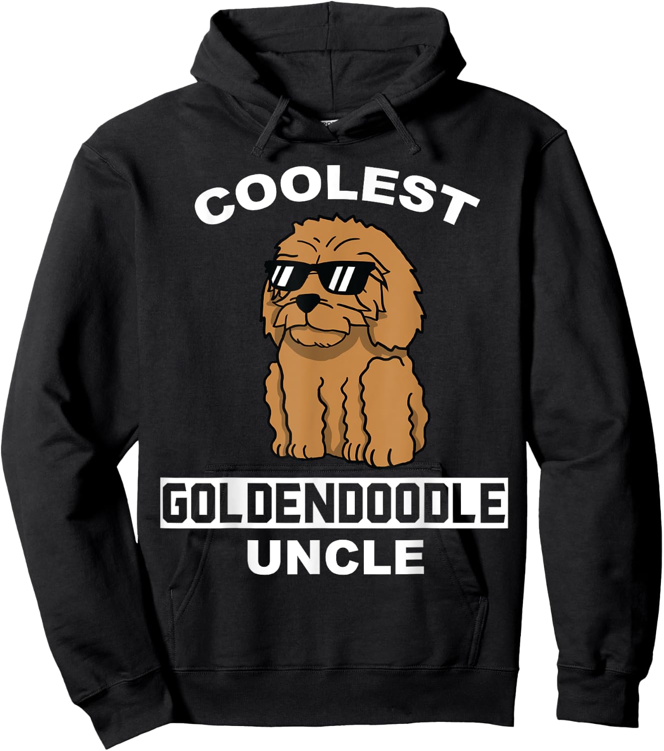 Coolest Goldendoodle Uncle Funny Dog Men Women Hoodie - Hoodie | Black