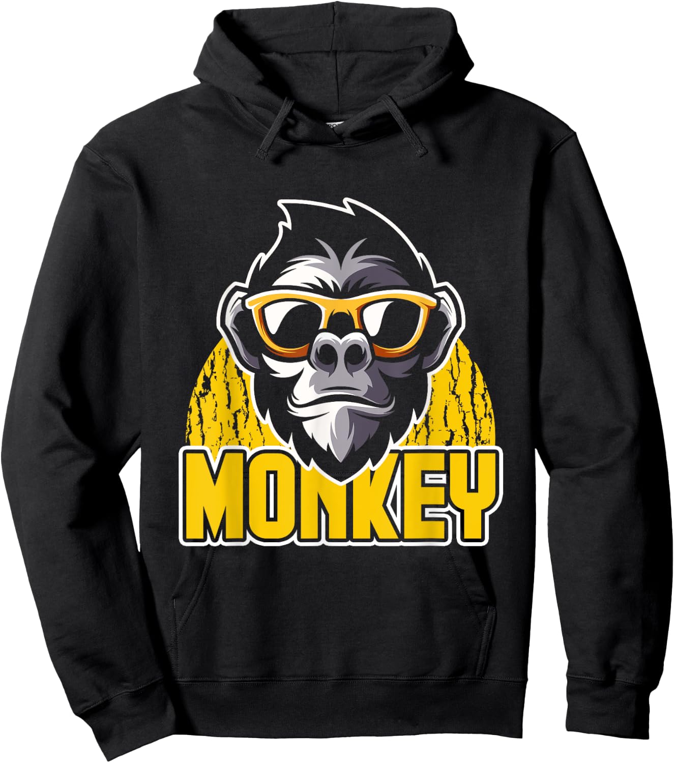Funny Animal Men Boys Kids Primate Monkey Hoodie - Hoodie | Black