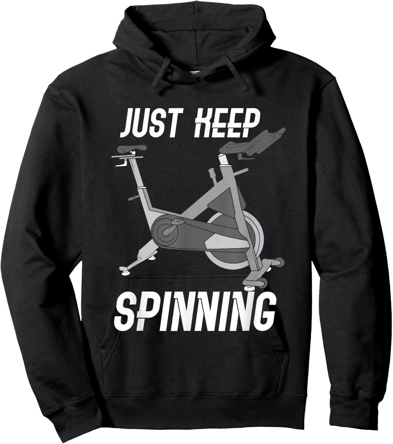 Just Keep Spinning / Spinning Indoor Cycling Bike Design Hoodie - Hoodie | Black