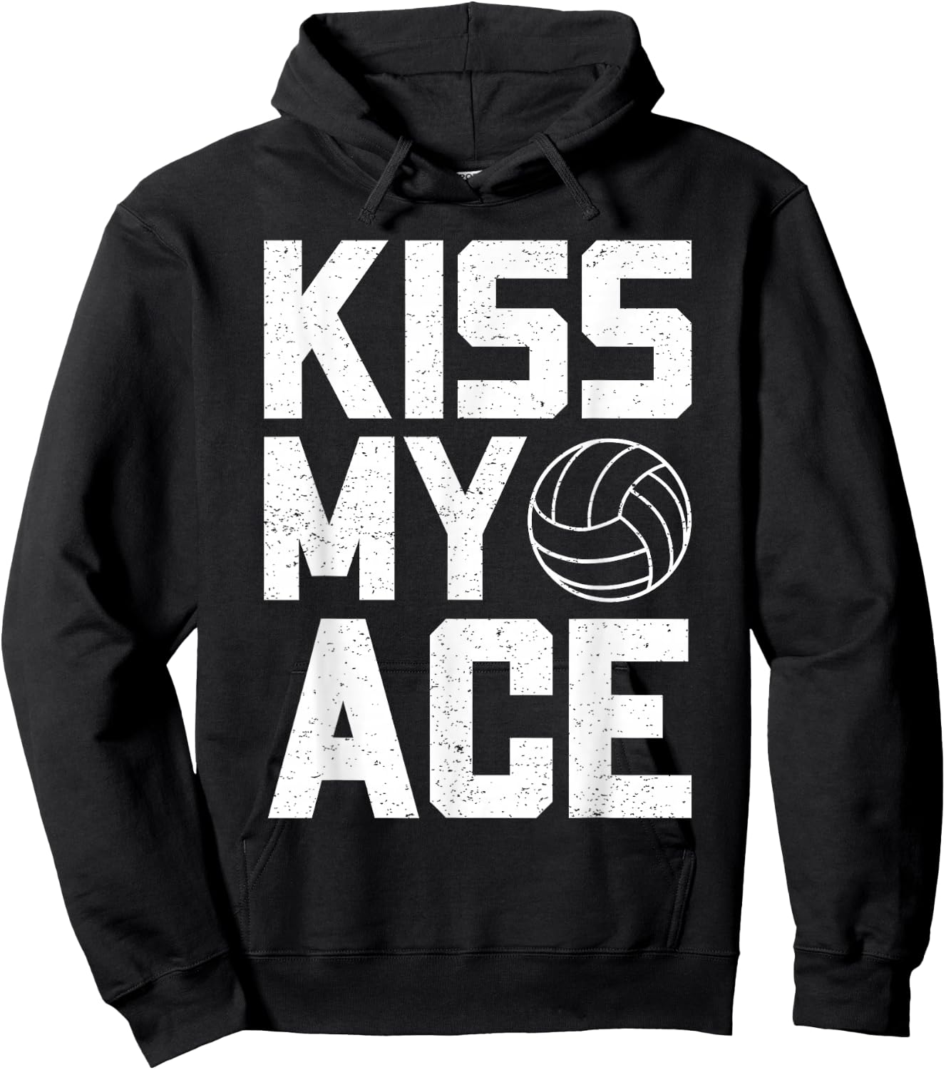 Funny Volleyball Kiss My Ace Volleyball Lovers Hoodie - Hoodie | Black
