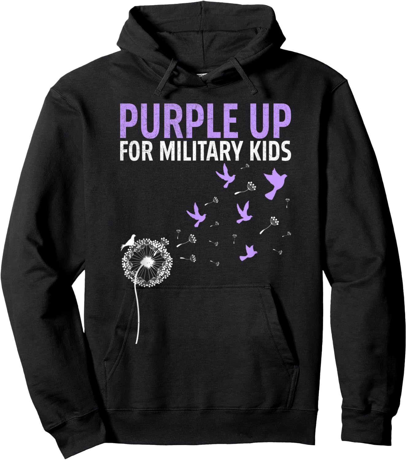 Purple Up for Military Kids Military Child Hoodie - Hoodie | Black