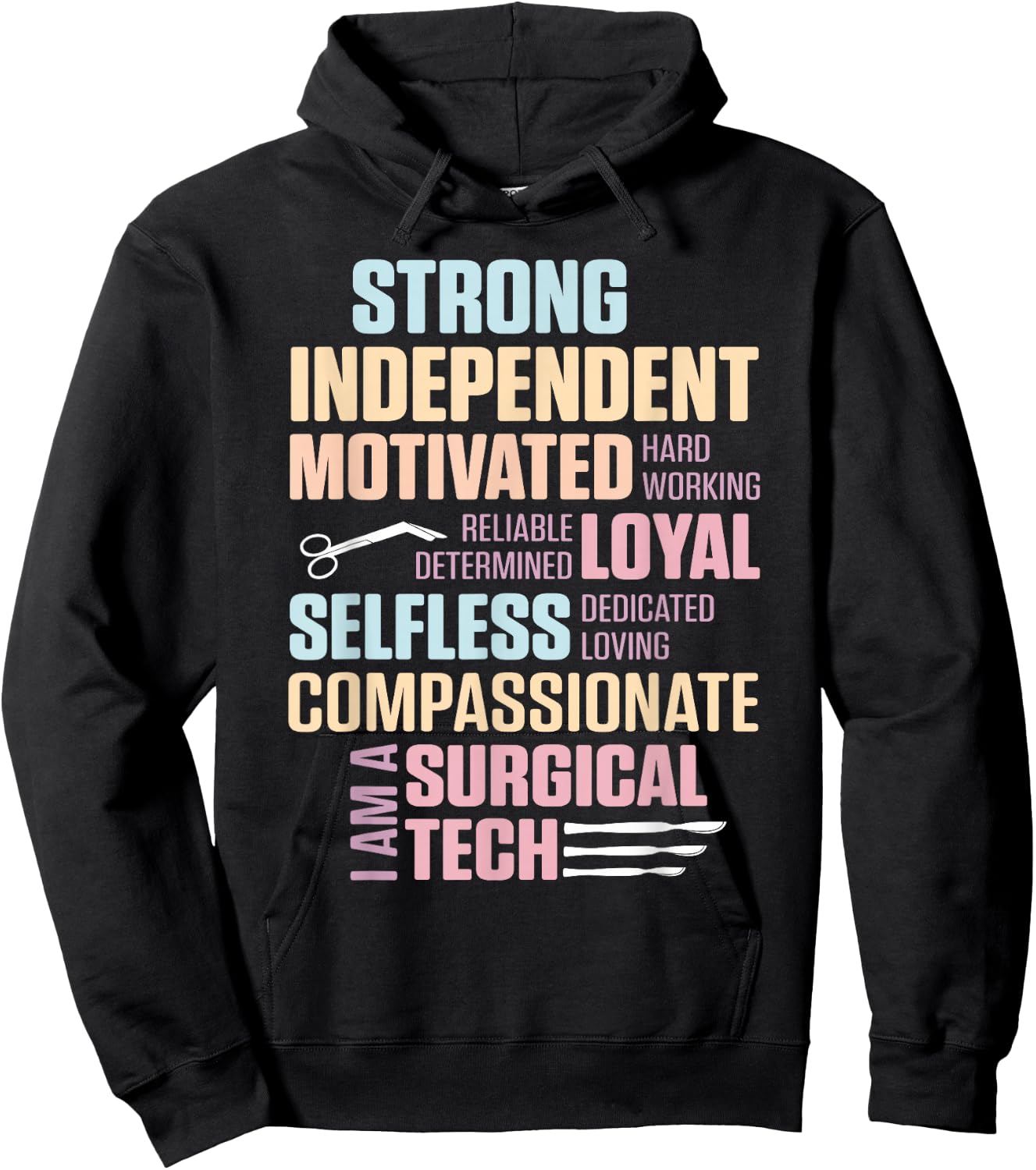 Surgical Technologist Rely Scrub Tech Hoodie - Hoodie | Black