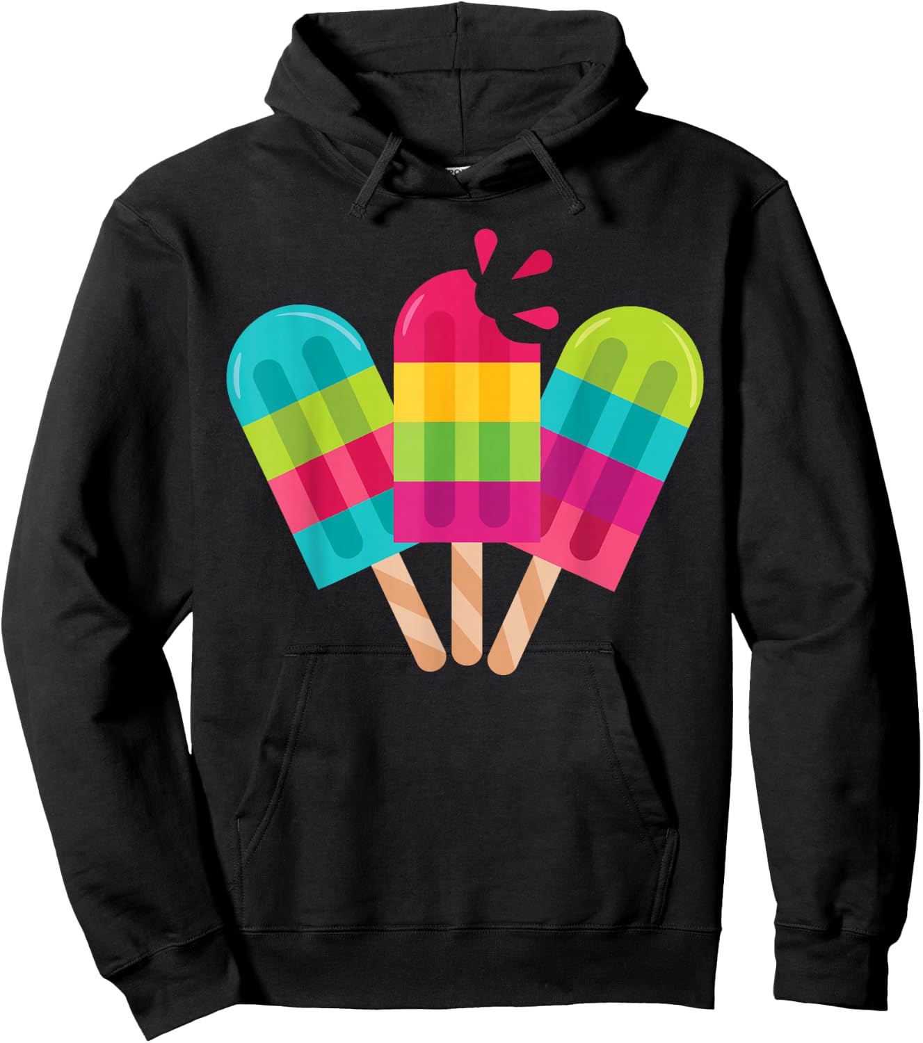 Cool fun summer ice pop chill out Hoodie - Hoodie | Black