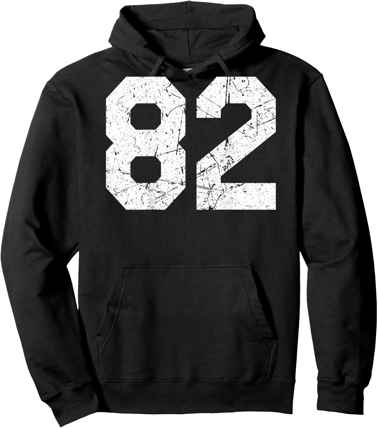#82 Jersey Uniform Varsity Sports Number, 82nd Hoodie - Hoodie | Black