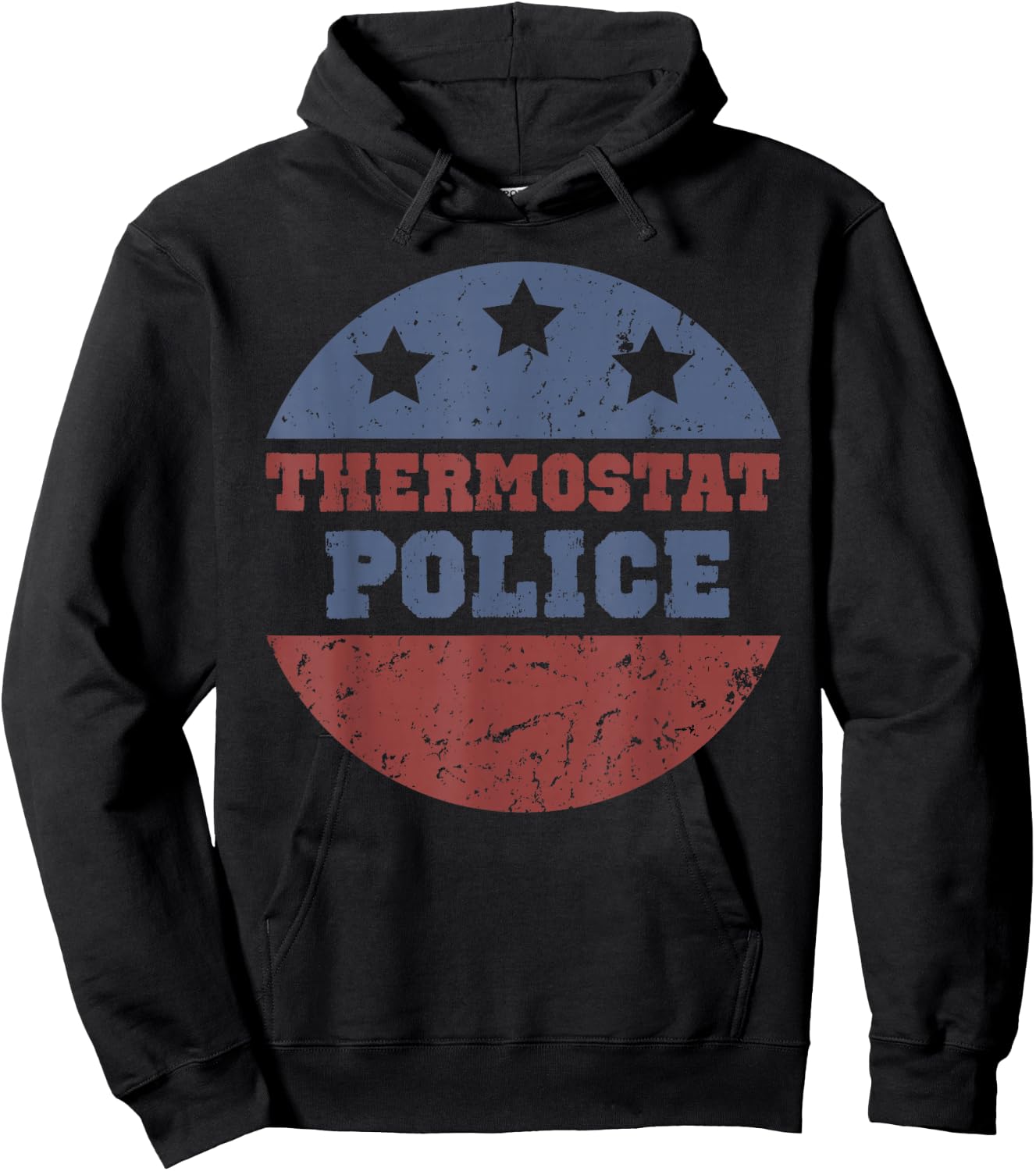 Thermostat Police Retro Vintage Sunset Dad Gifts Fathers Day Hoodie - Hoodie | Black