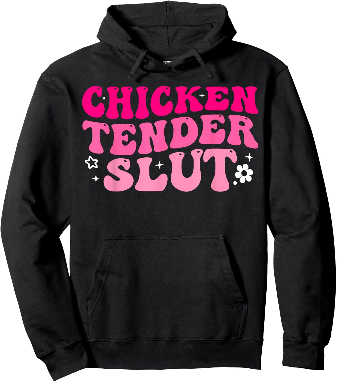 Chicken Tender Slut Funny Chicken Groovy Hoodie - Hoodie | Black