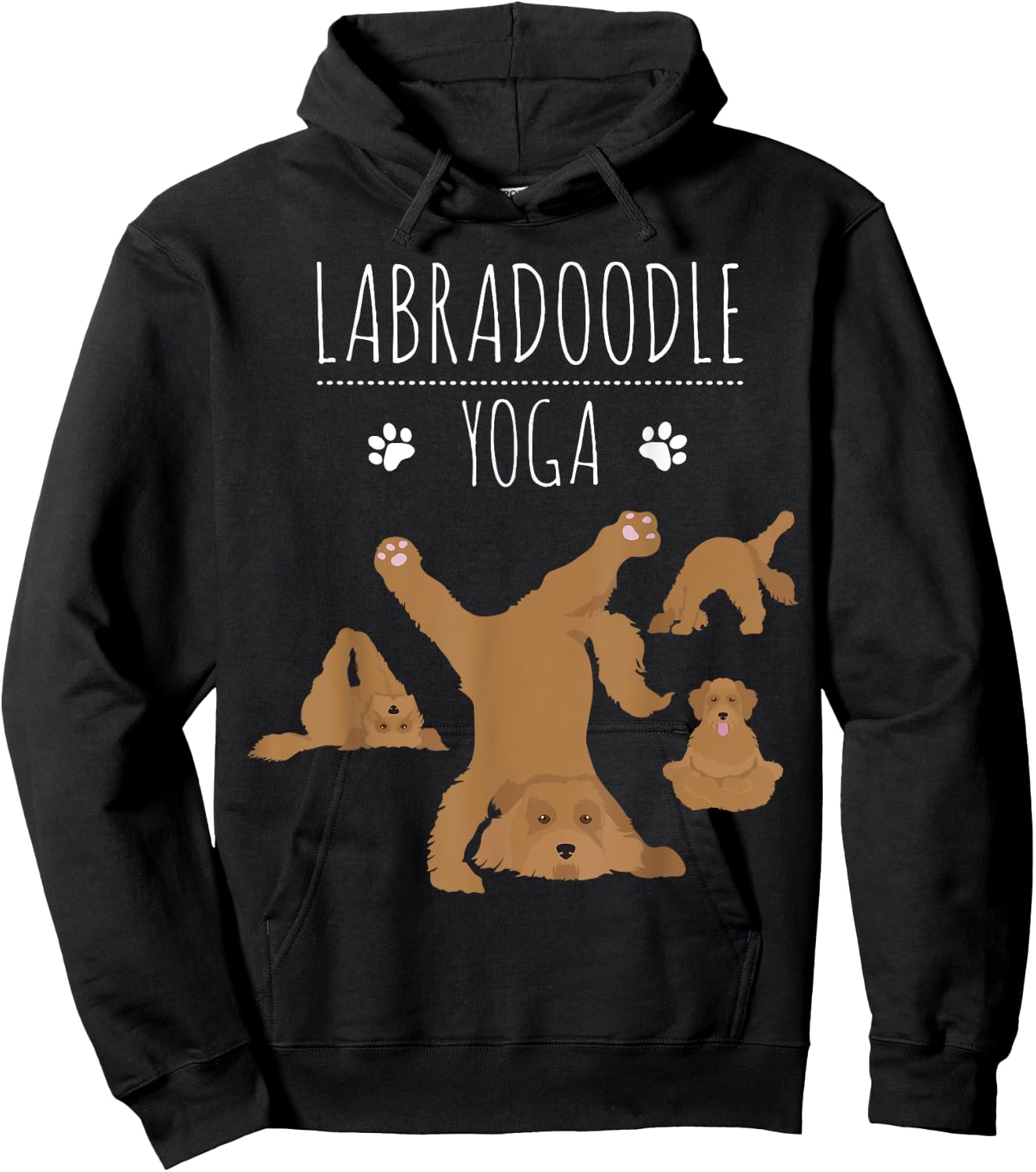 Labradoodle gifts - Goldendoodle Yoga Doodle mom Doodle dog Women Kids Hoodie - Hoodie | Black