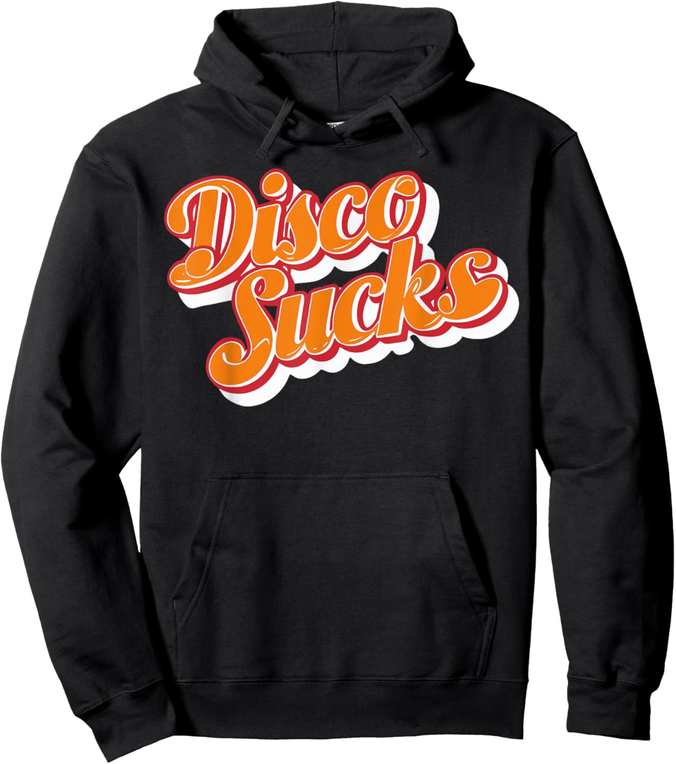 Disco Sucks 70s Style Retro Vintage 80s 60s 90s Funny Music Hoodie - Hoodie | Black