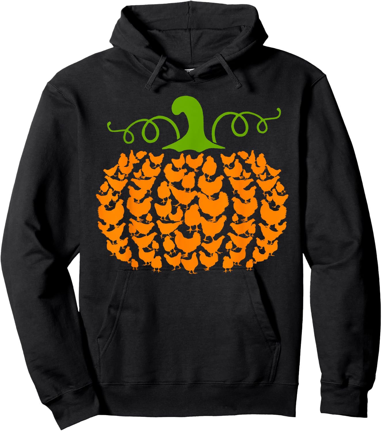 Pumpkin Chickens Lover Halloween Costume Girls Women Hoodie - Hoodie | Black
