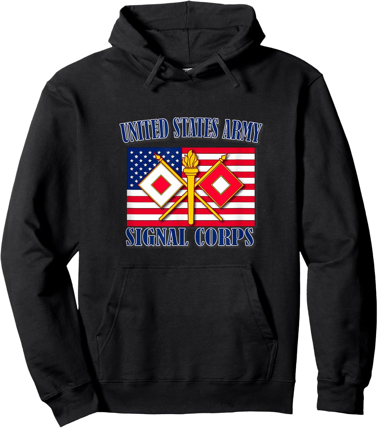Signal Corps (Front Design) Hoodie - Hoodie | Black