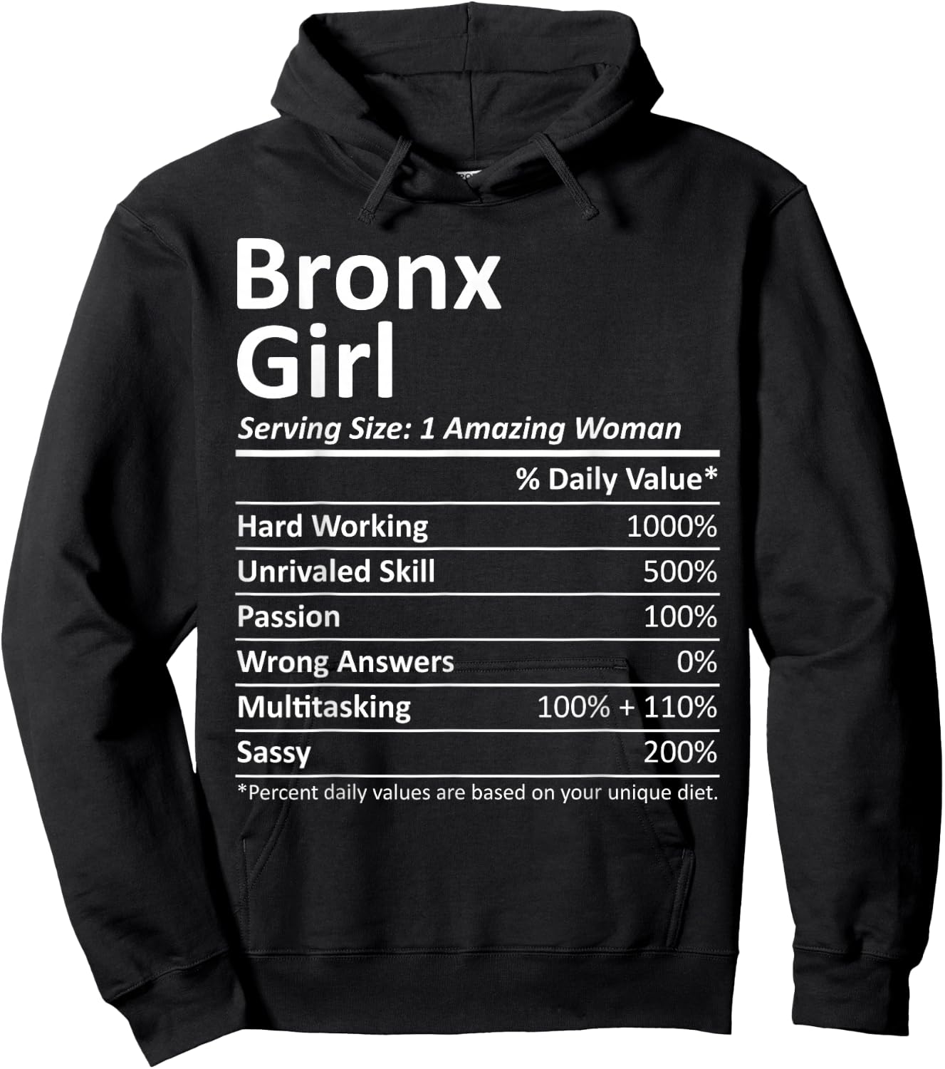 Bronx Girl NY New York Funny City Home Roots USA Gift Small Hoodie - Hoodie | Black