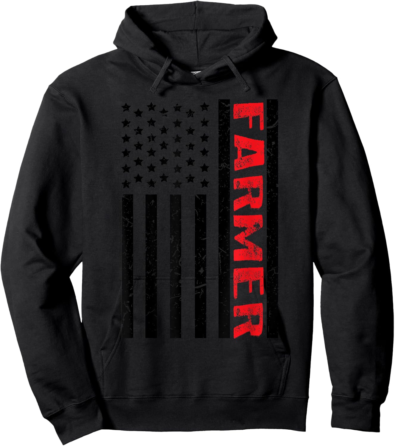 4th Of July Farmer American Farm Cow Tractor Flag Patriotism Kids Men Hoodie - Hoodie | Black