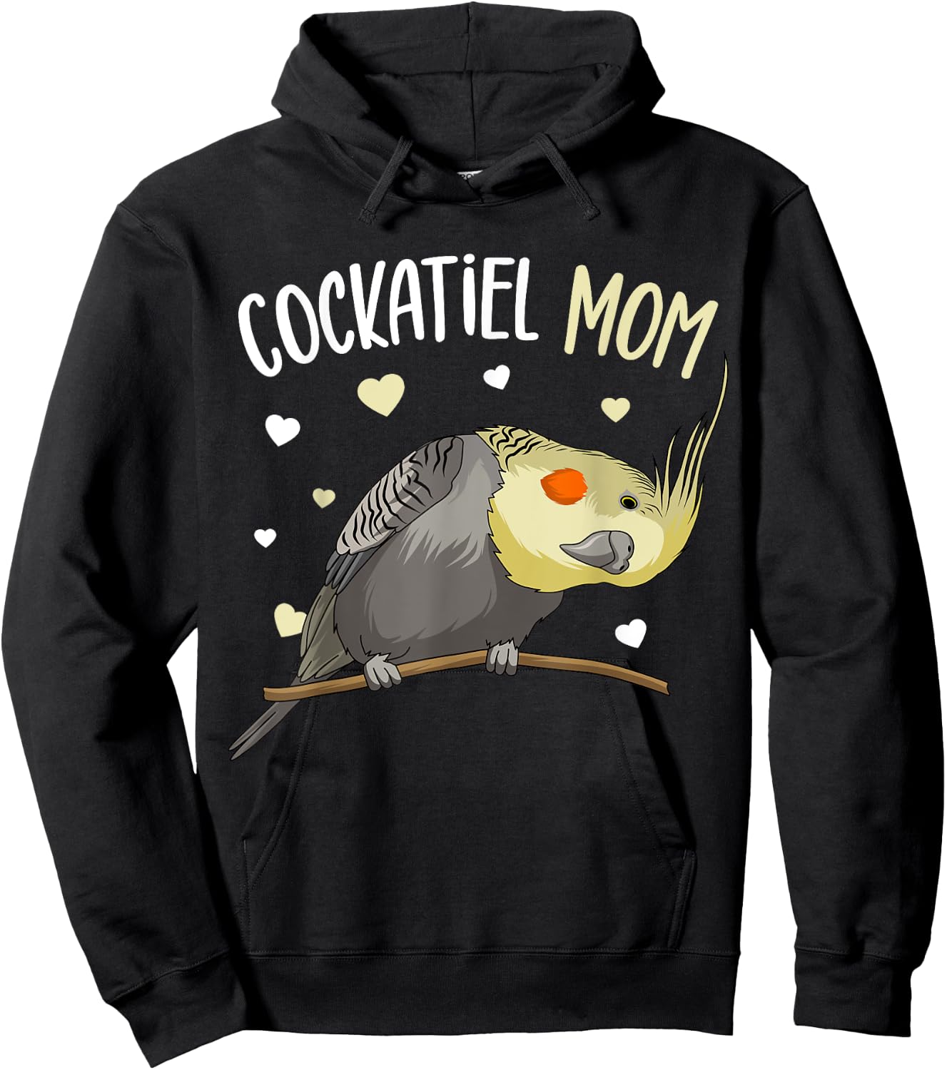 Cockatiel Mom Funny Bird Lover Women Hoodie - Hoodie | Black