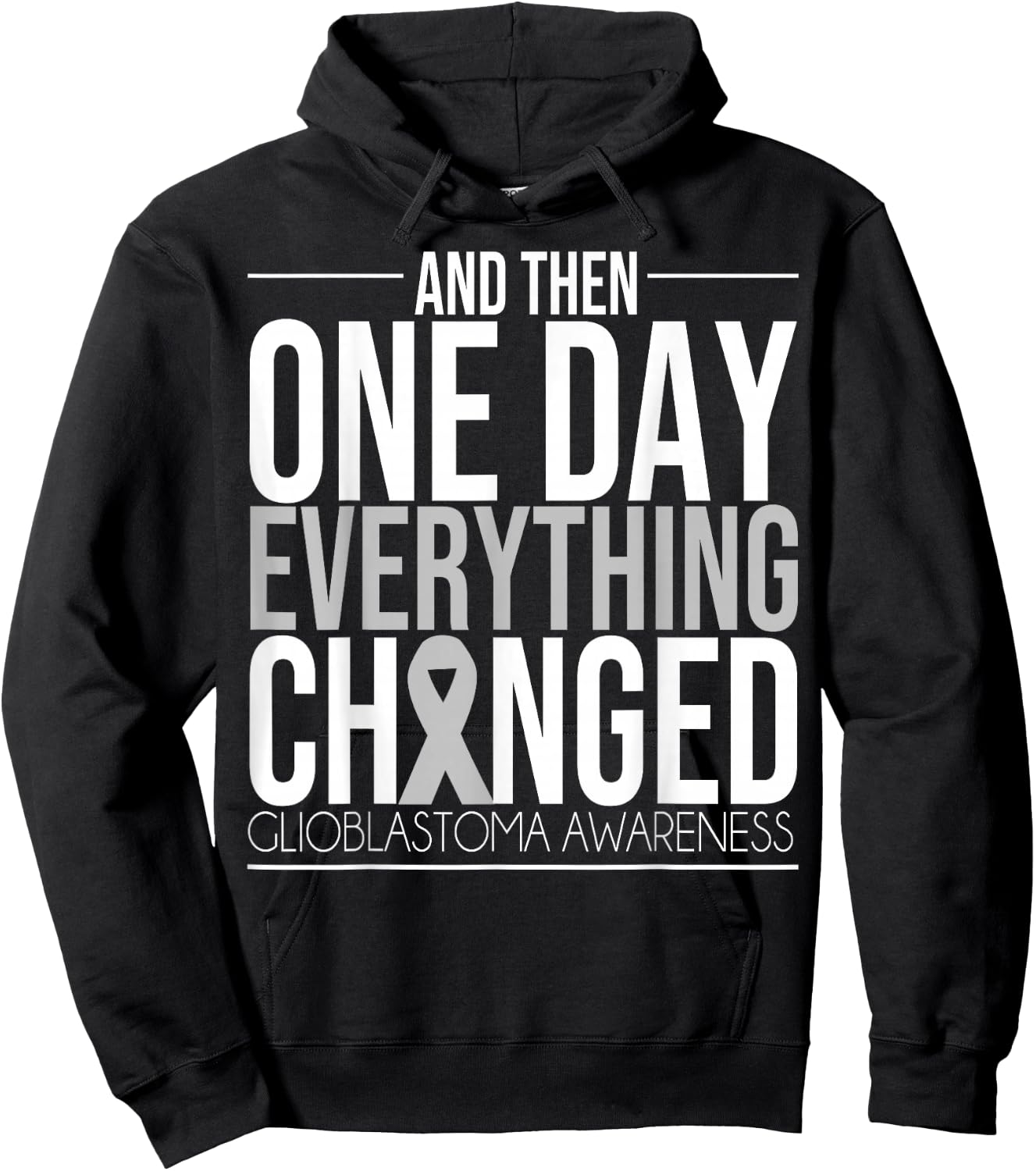 Glioblastoma Awareness Figh Brain Tumor Cure Brain Cancer Hoodie - Hoodie | Black