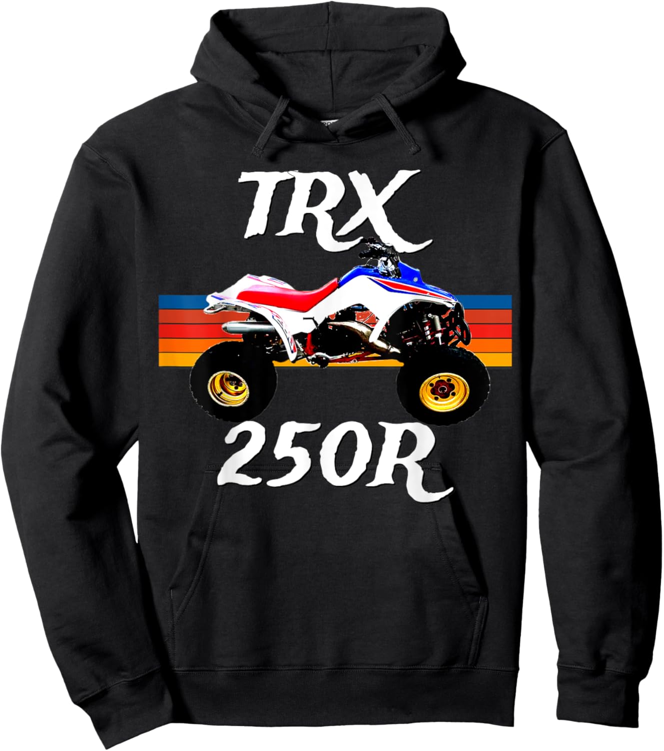 1986 Vintage Retro Four Wheeler ATV ATC TRX 250R , Small, Black Hoodie - Hoodie | Black