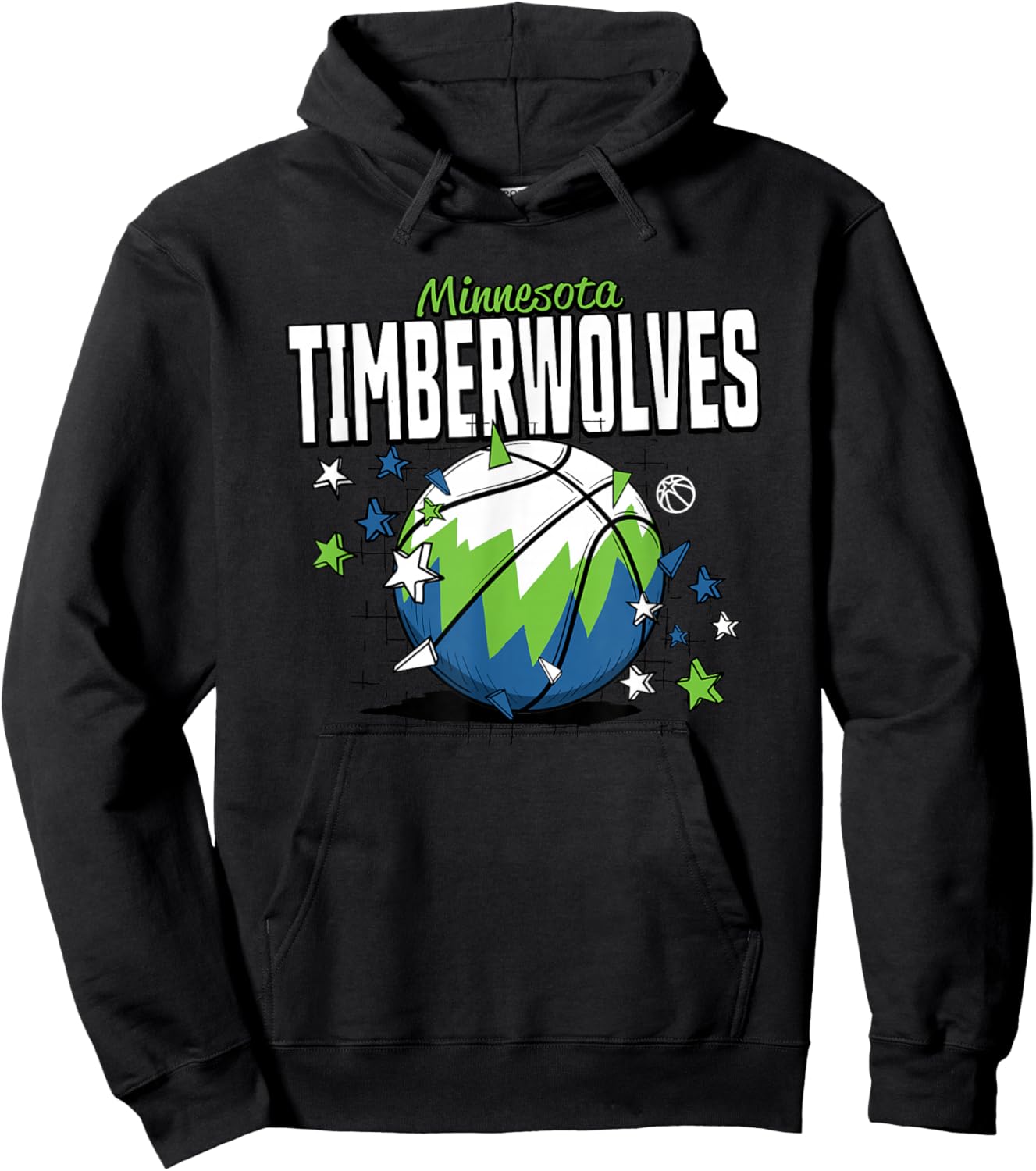 NBA Minnesota Timberwolves Basketball Doodle Stars Hoodie - Hoodie | Black