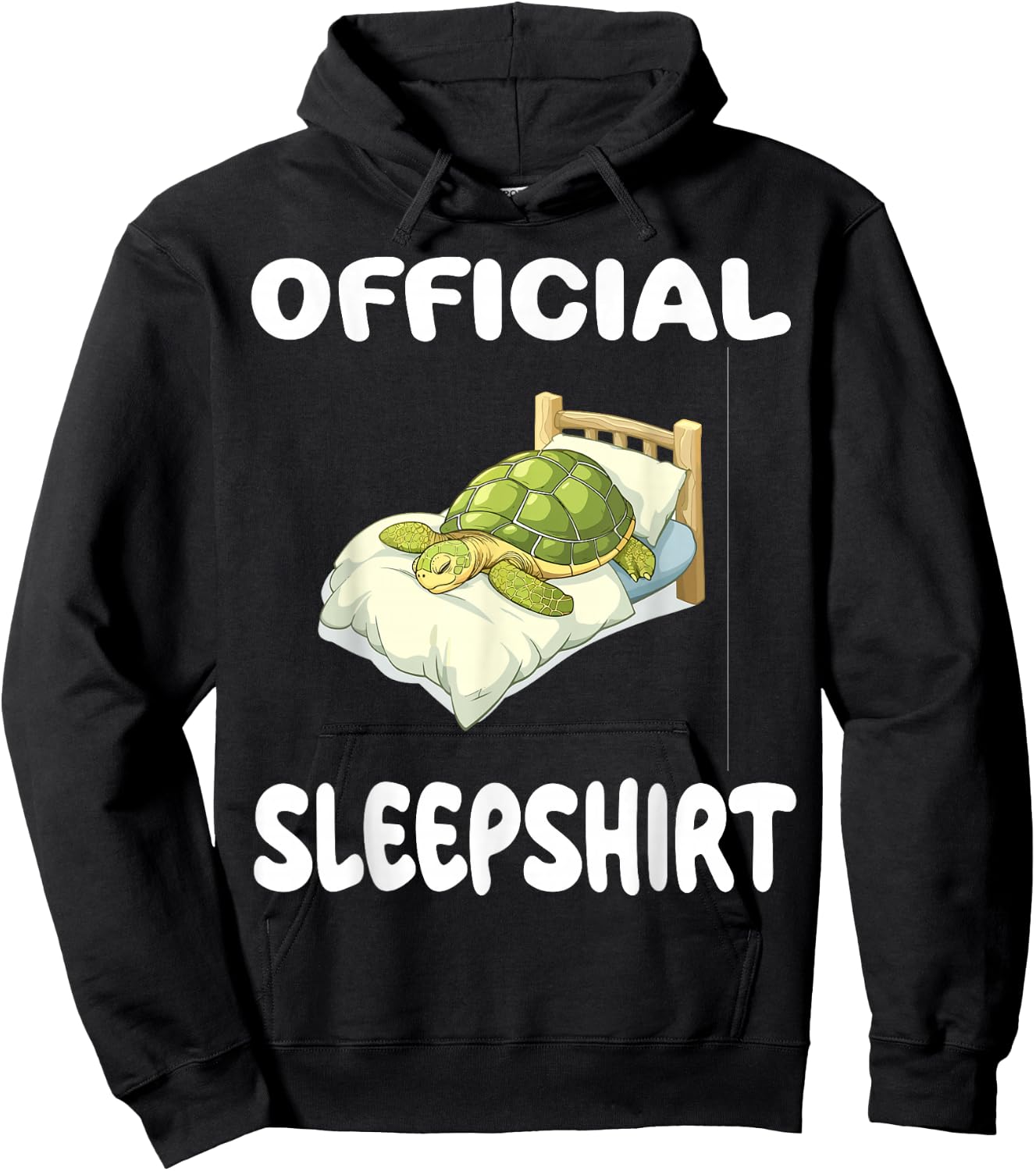 Turtle Official Sleepshirt Pajamas Nightgown Hoodie - Hoodie | Black